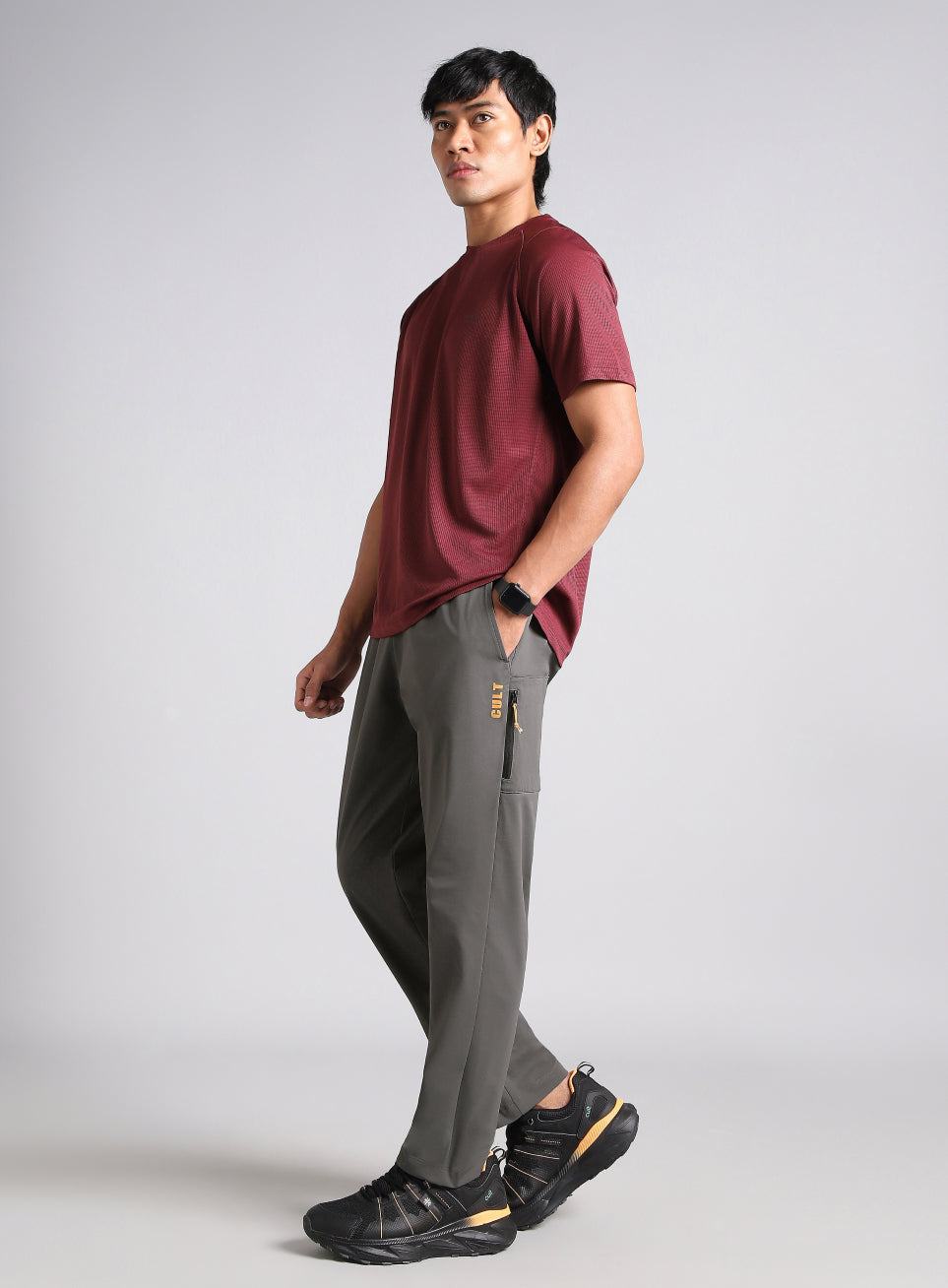 Men's Dark Grey Airport Travel Trackpants