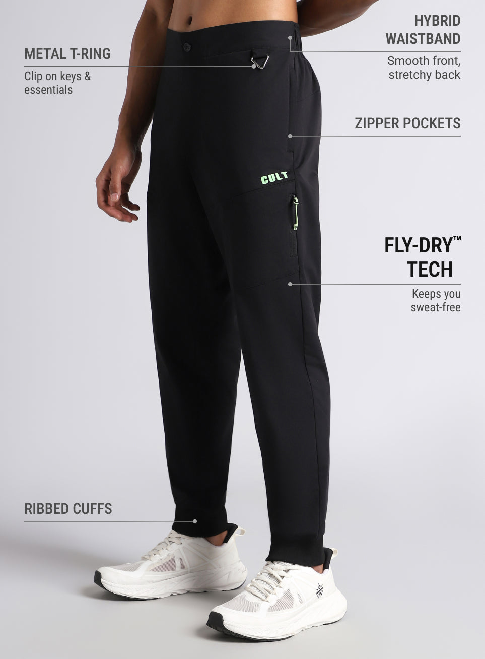 Men's Black Metro Commute Joggers