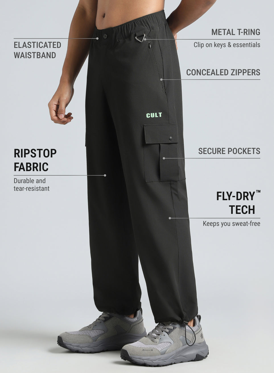 Men's Black Performance Adventure Pants