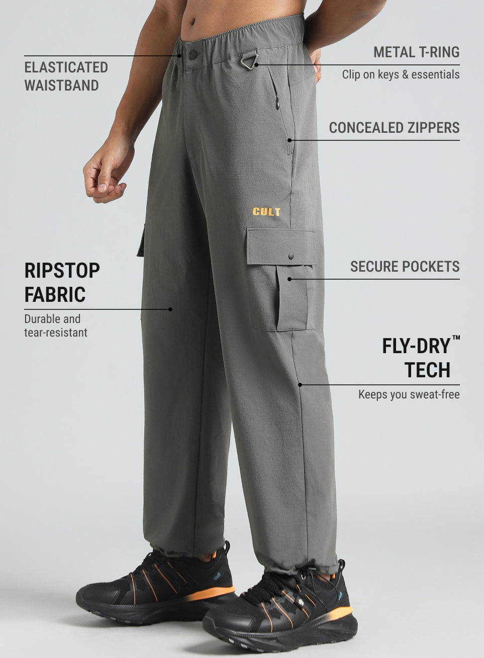 Men's Dark Grey Performance Adventure Pants