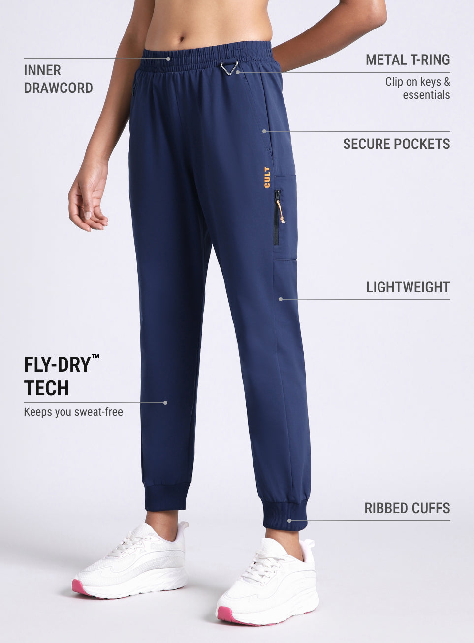 Women's Navy Airport Travel Joggers