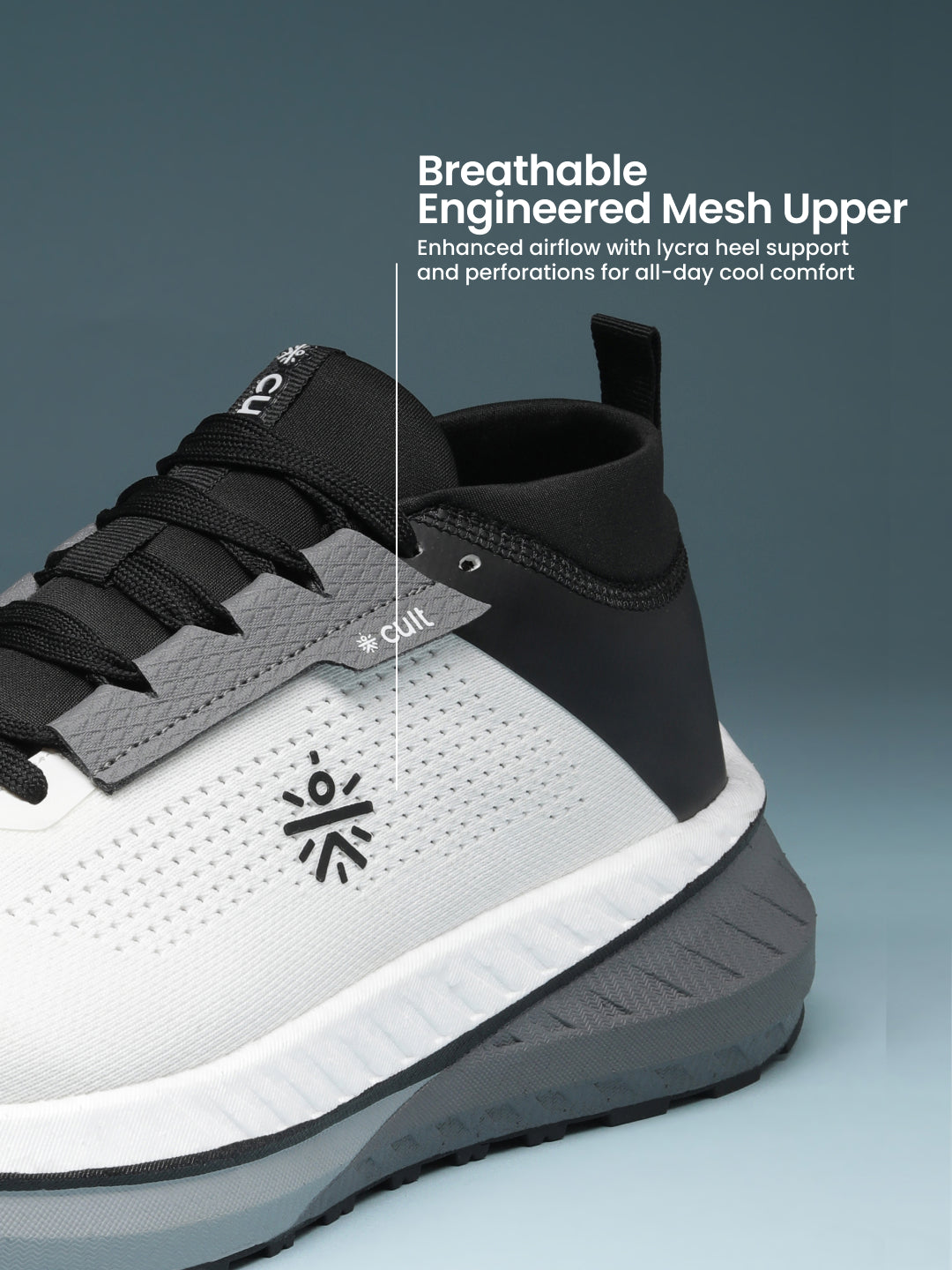 cult Men's GlideMax Running Shoes - White/Black