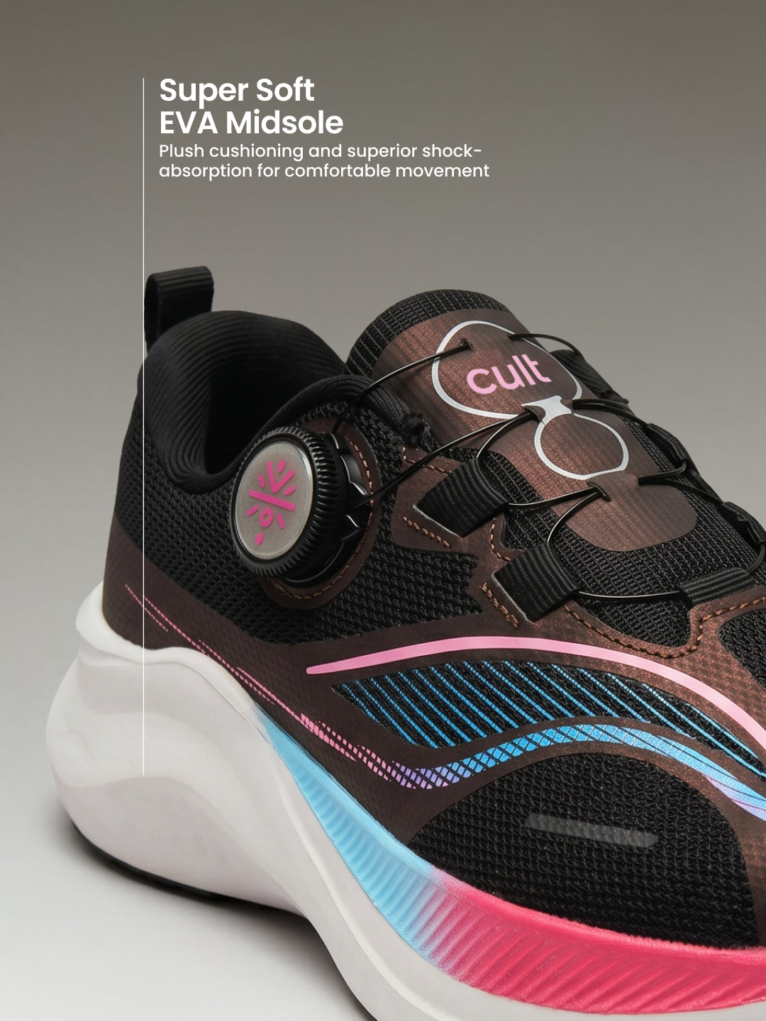 cult Women's PowerPace Running Shoes - Black