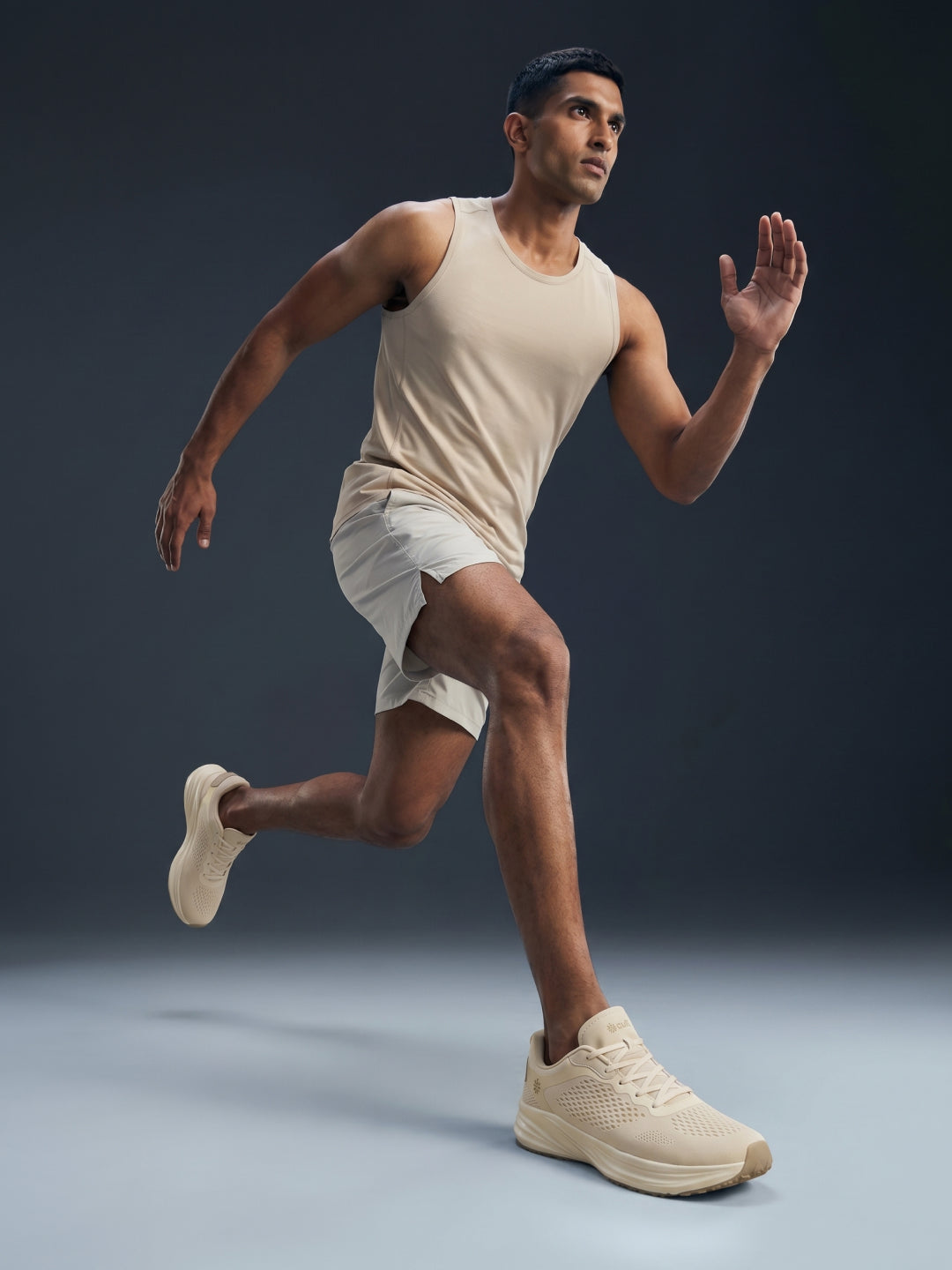 cult Men's StridePro Running Shoes - Beige