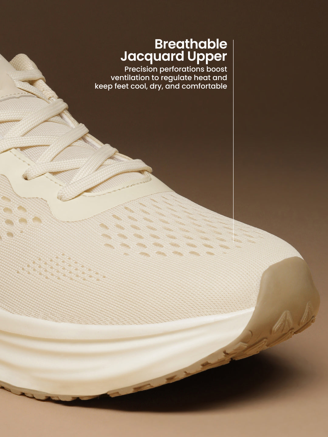 cult Men's StridePro Running Shoes - Beige