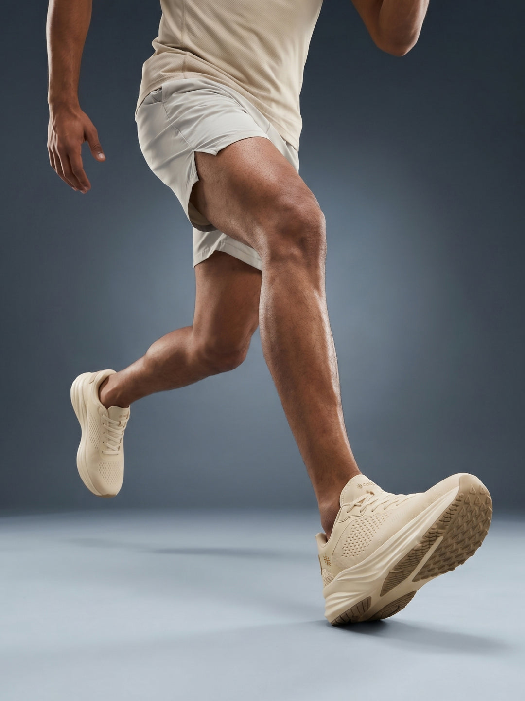 cult Men's StridePro Running Shoes - Beige