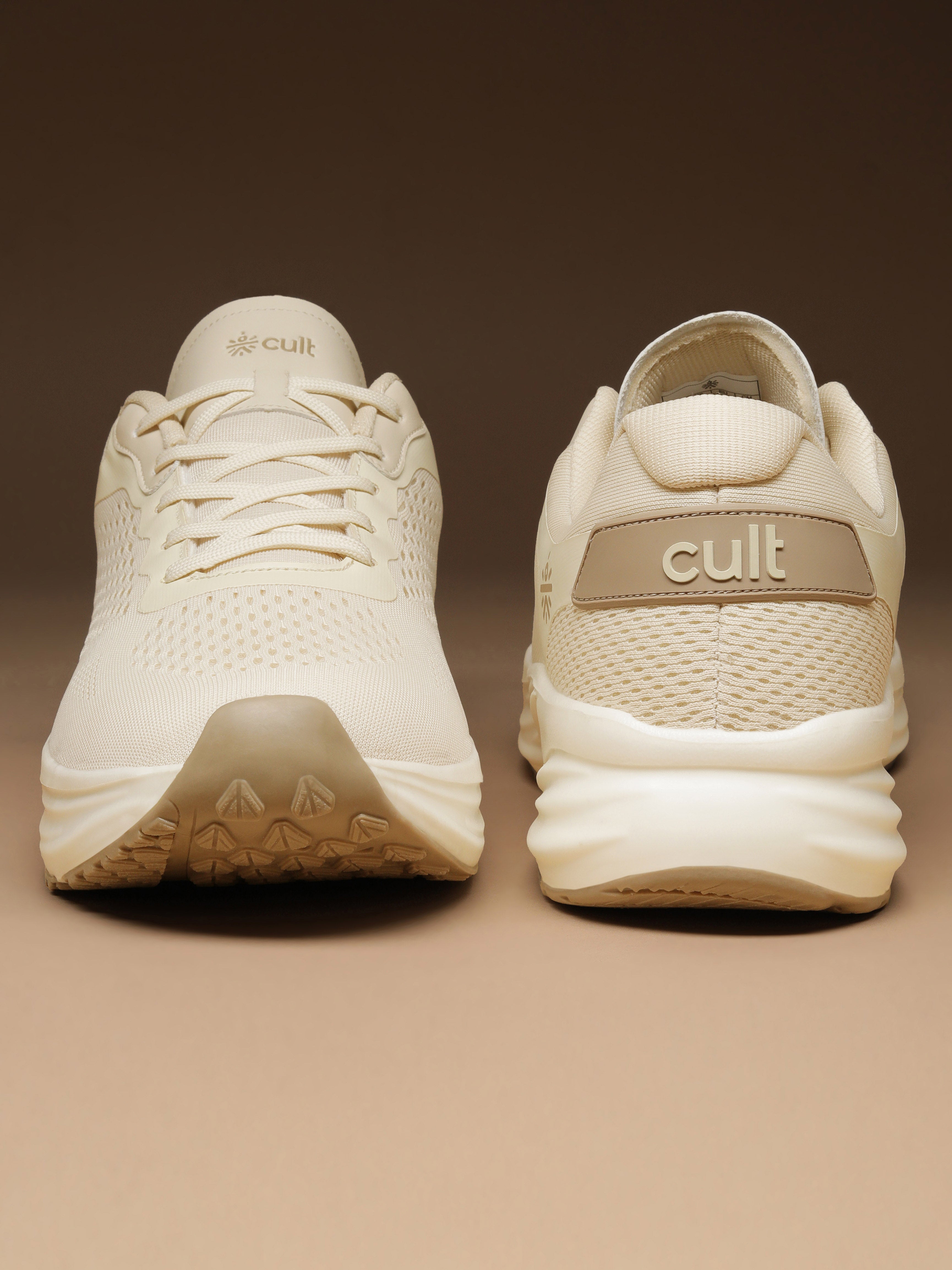cult Men's StridePro Running Shoes - Beige