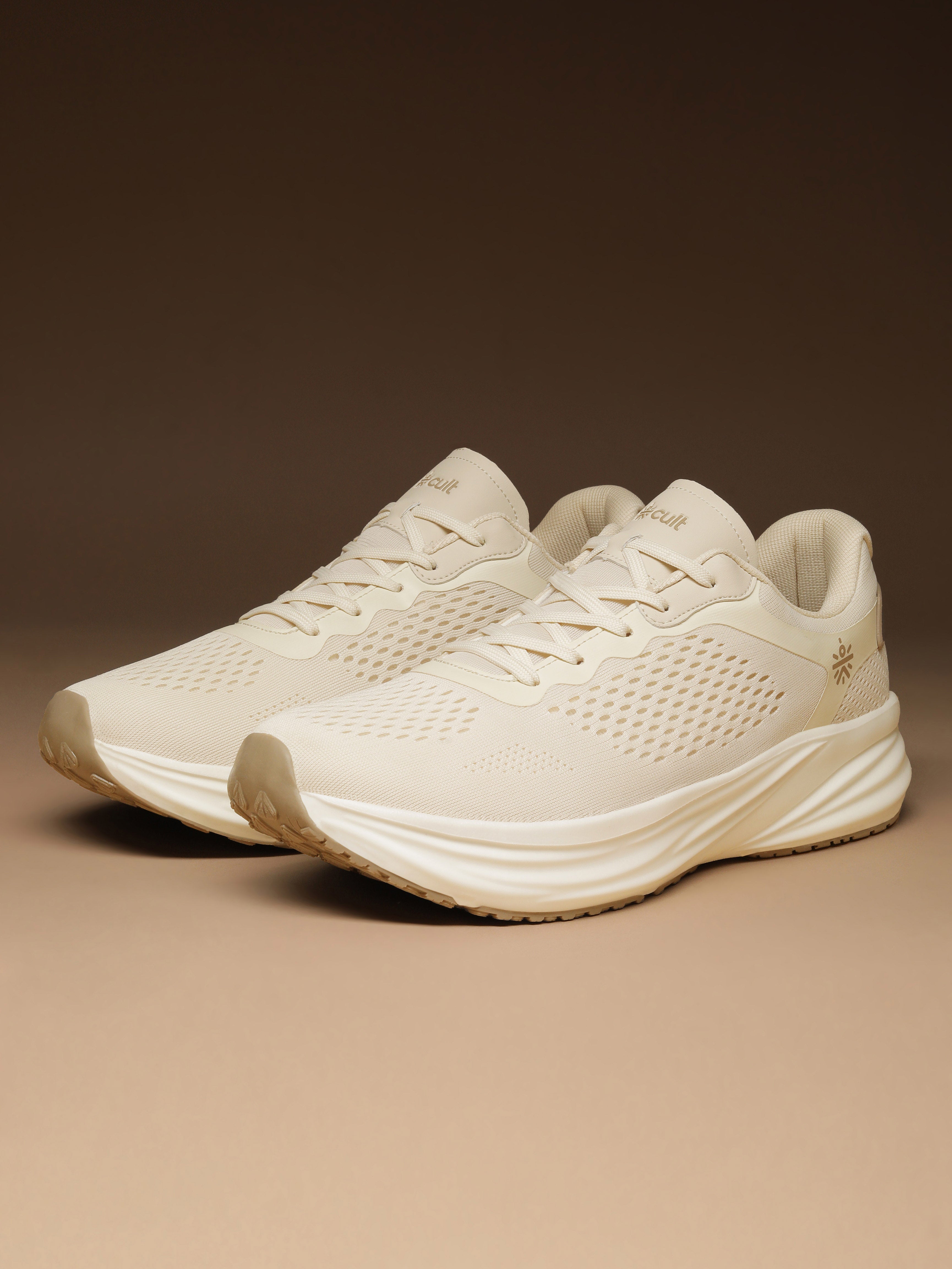 cult Men's StridePro Running Shoes - Beige
