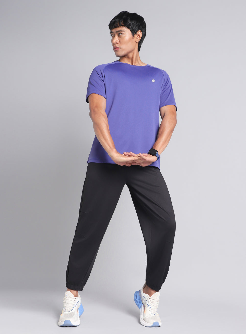 Men's Purple Training Essential Recycled Poly T-shirt