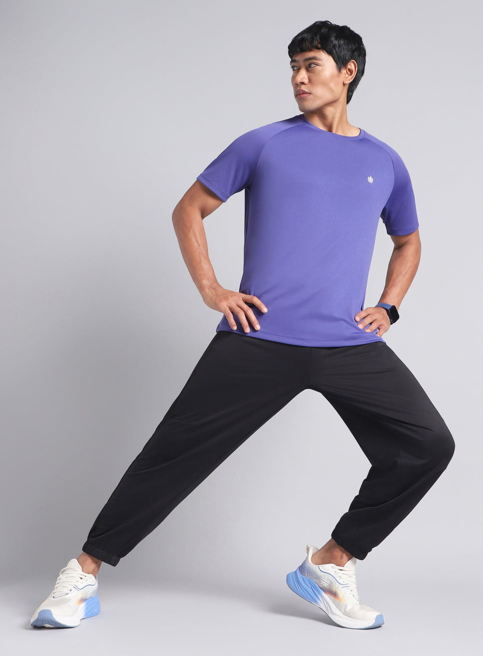 Men's Purple Training Essential Recycled Poly T-shirt