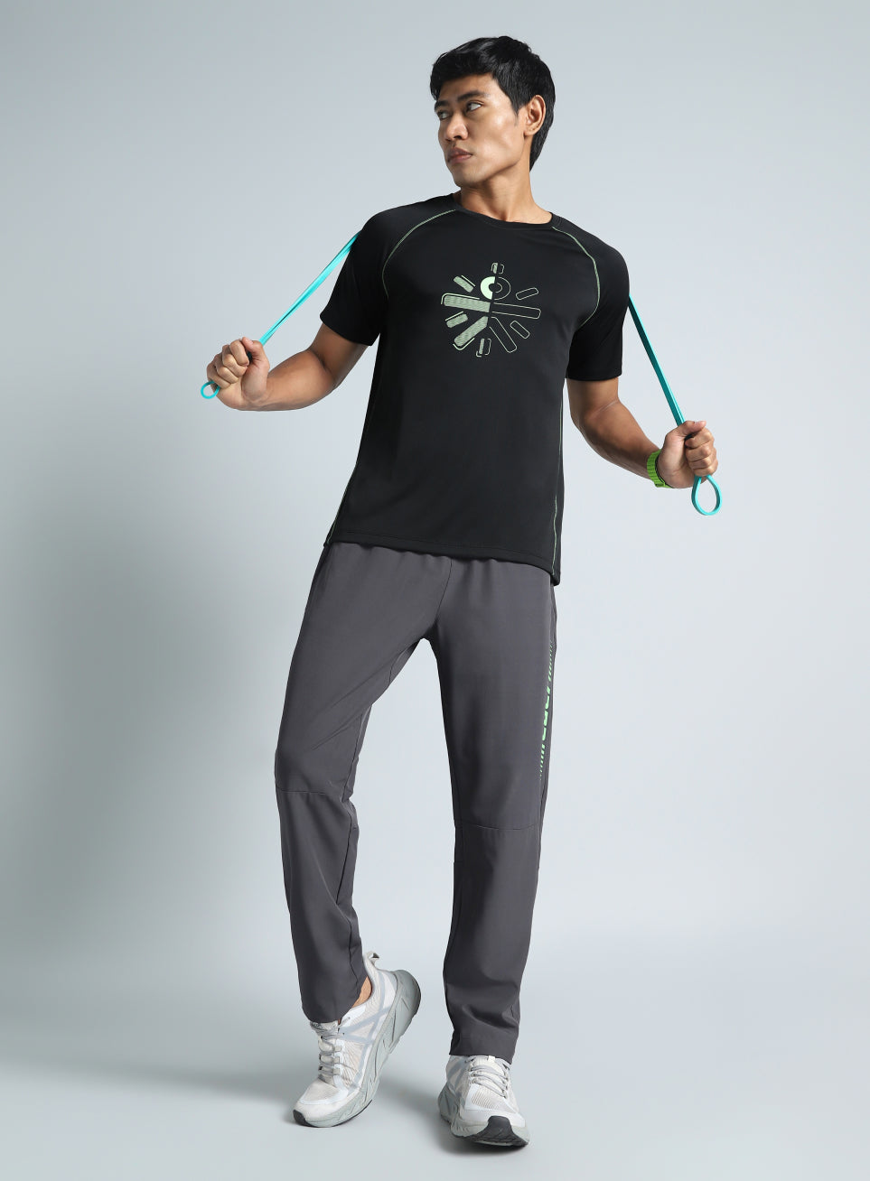 Men's Black Cult Branded Recycled Poly Performance T-shirt