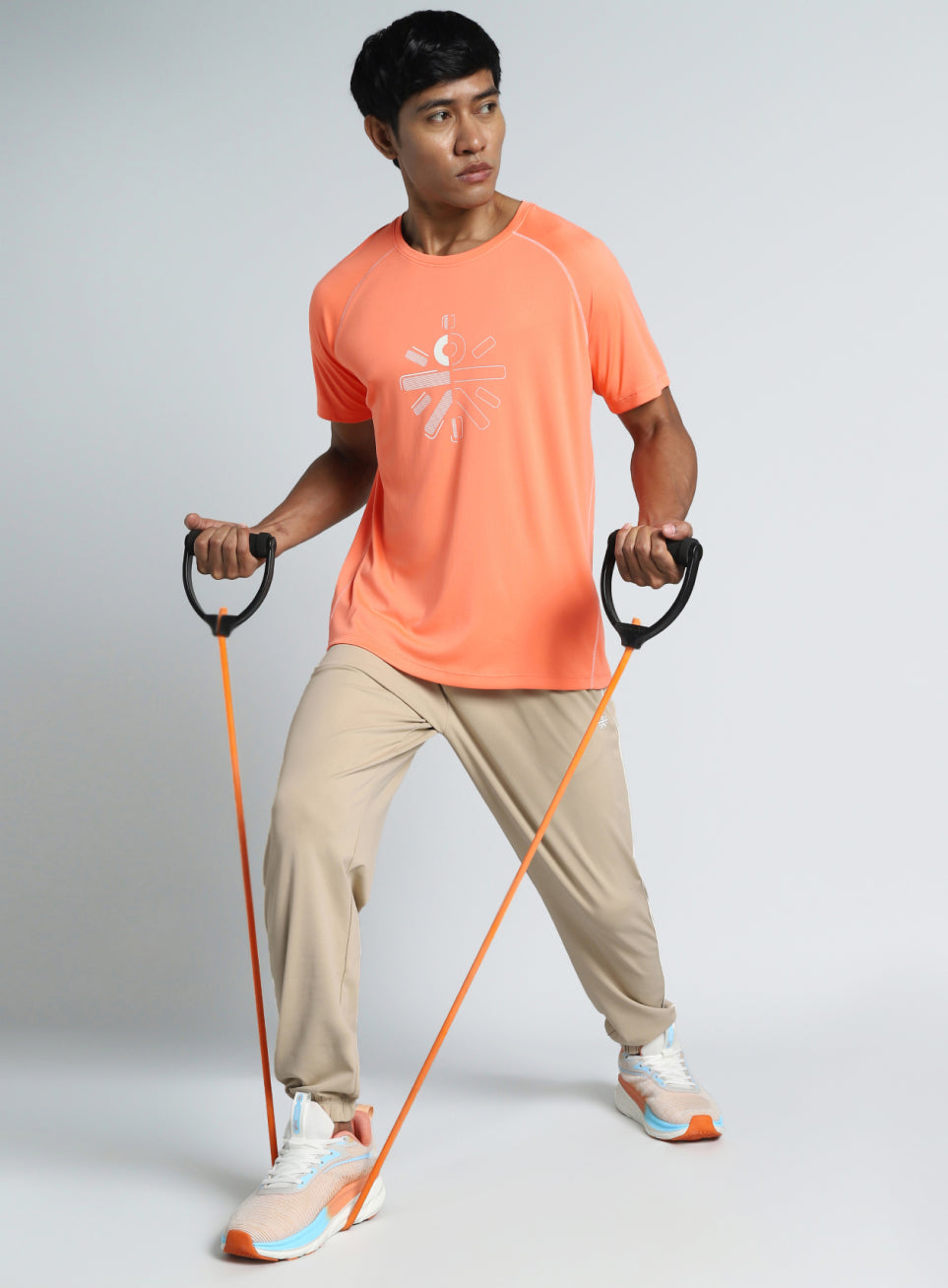 Men's Orange Cult Branded Recycled Poly Performance T-shirt