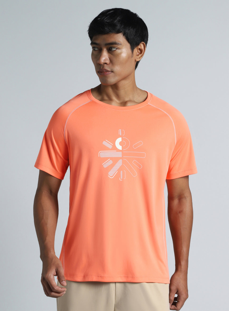 Men's Orange Cult Branded Recycled Poly Performance T-shirt