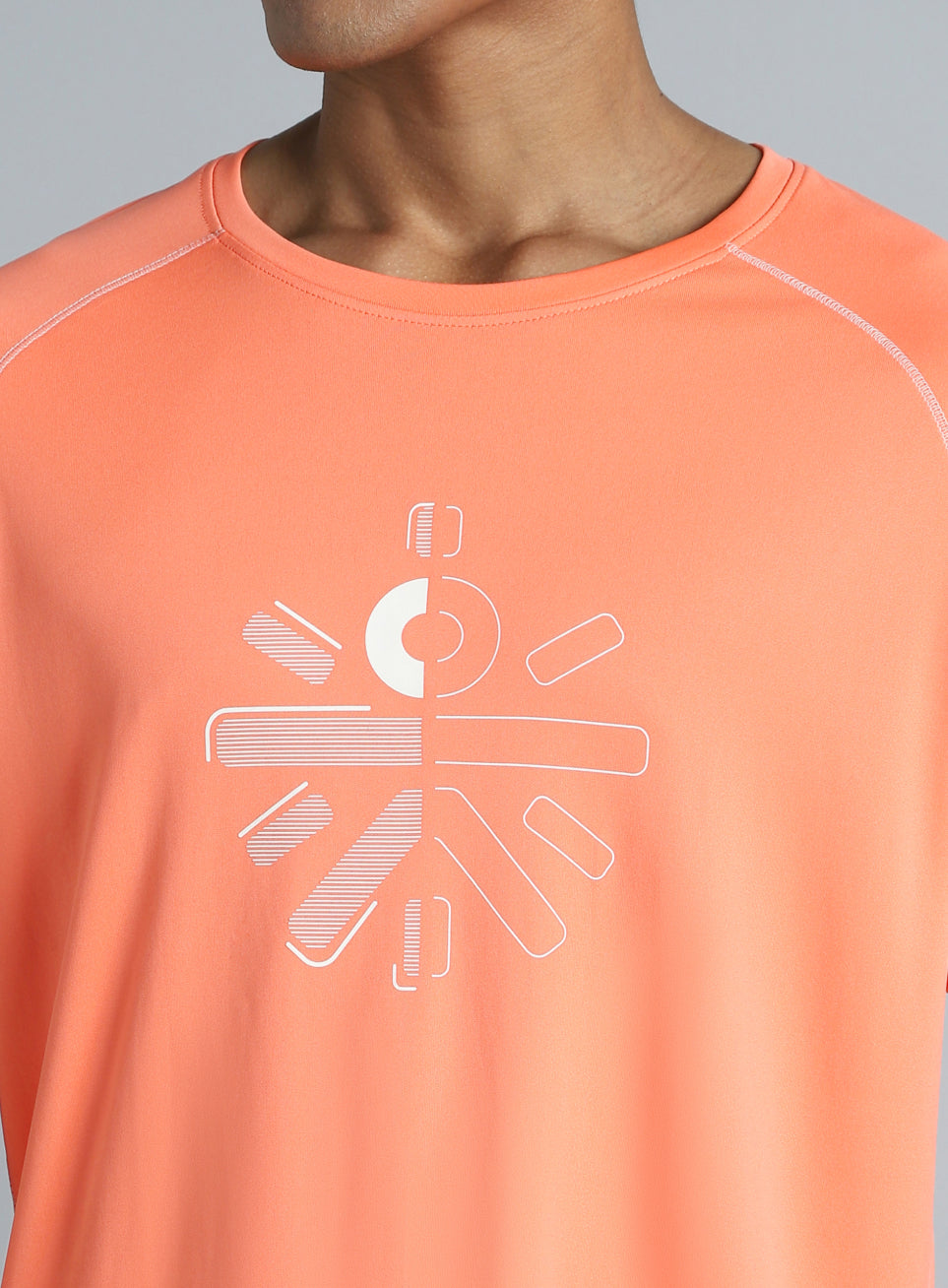 Men's Orange Cult Branded Recycled Poly Performance T-shirt