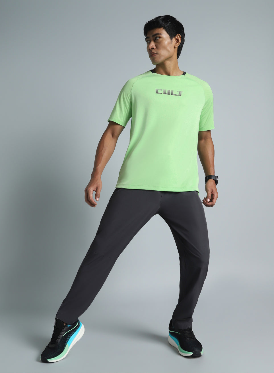Men's Lime HIIT Recycled Poly Performance T-shirt