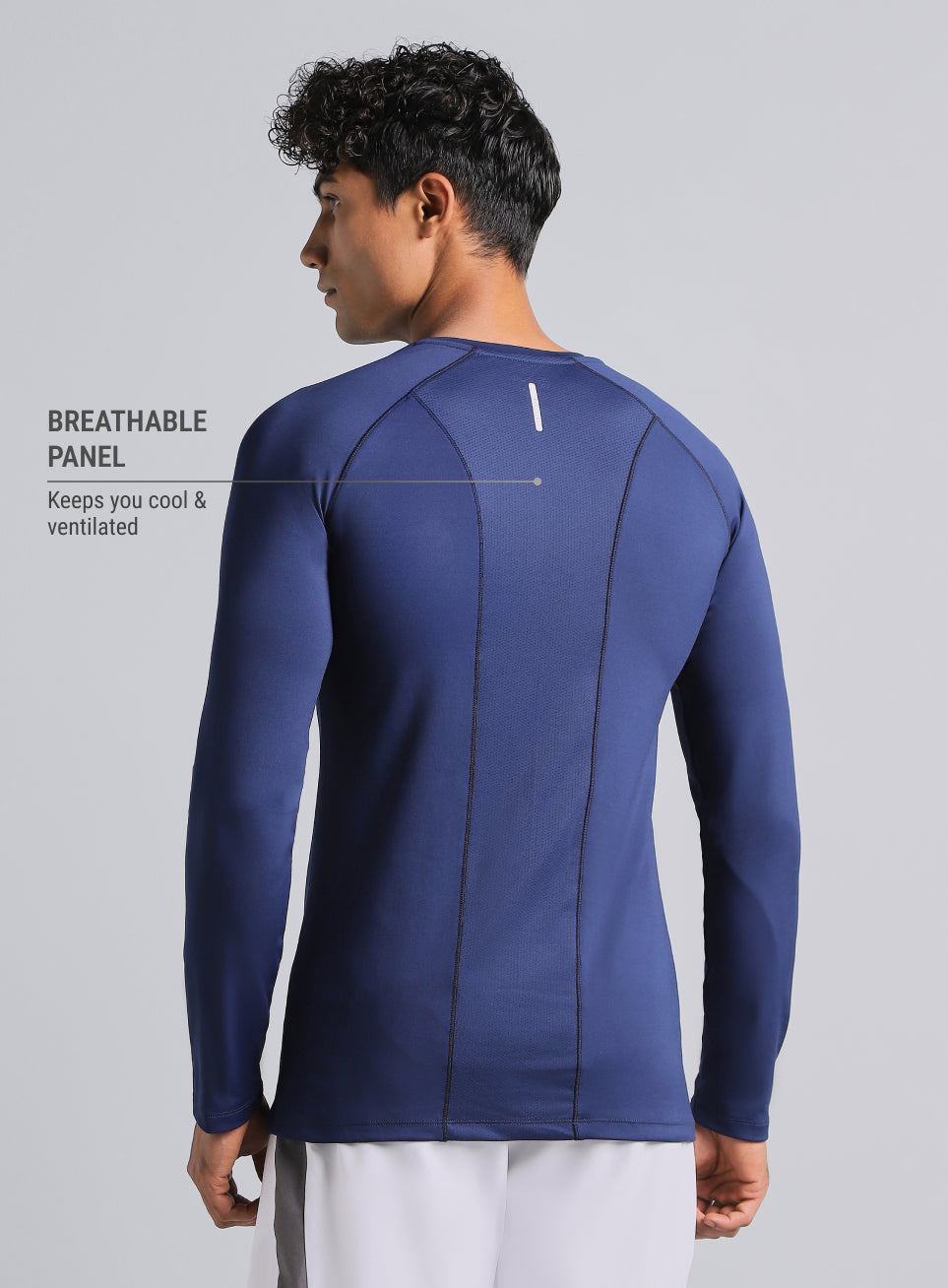 Men's Navy Build Up Performance Recycled Poly T-shirt