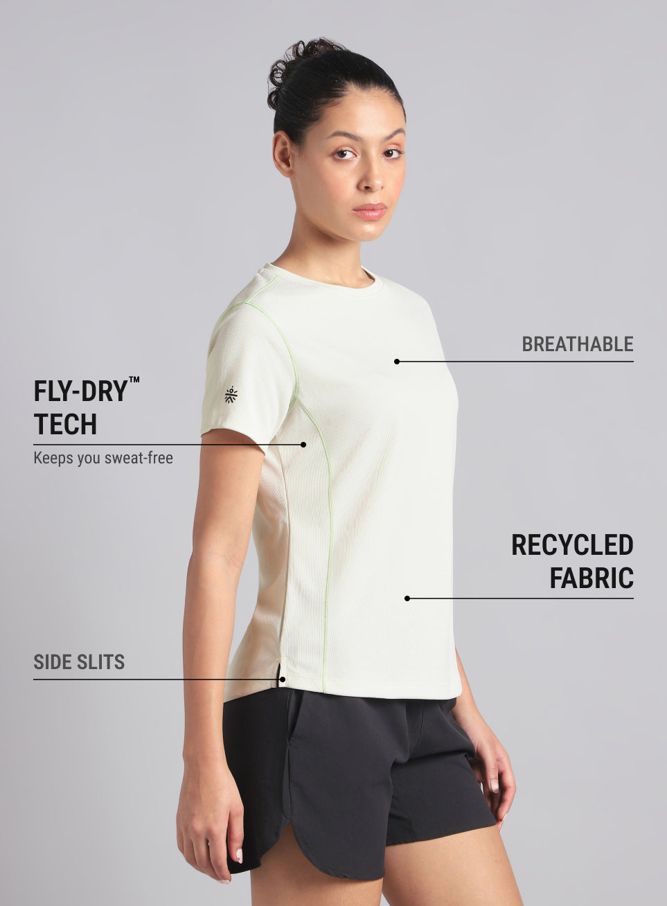 Women's Off White Training Essential Recycled Poly T-Shirt