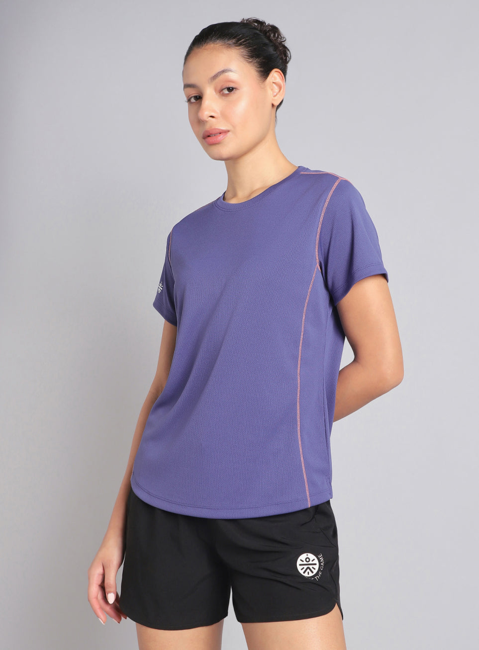 Women's Purple Training Essential Recycled Poly T-shirt