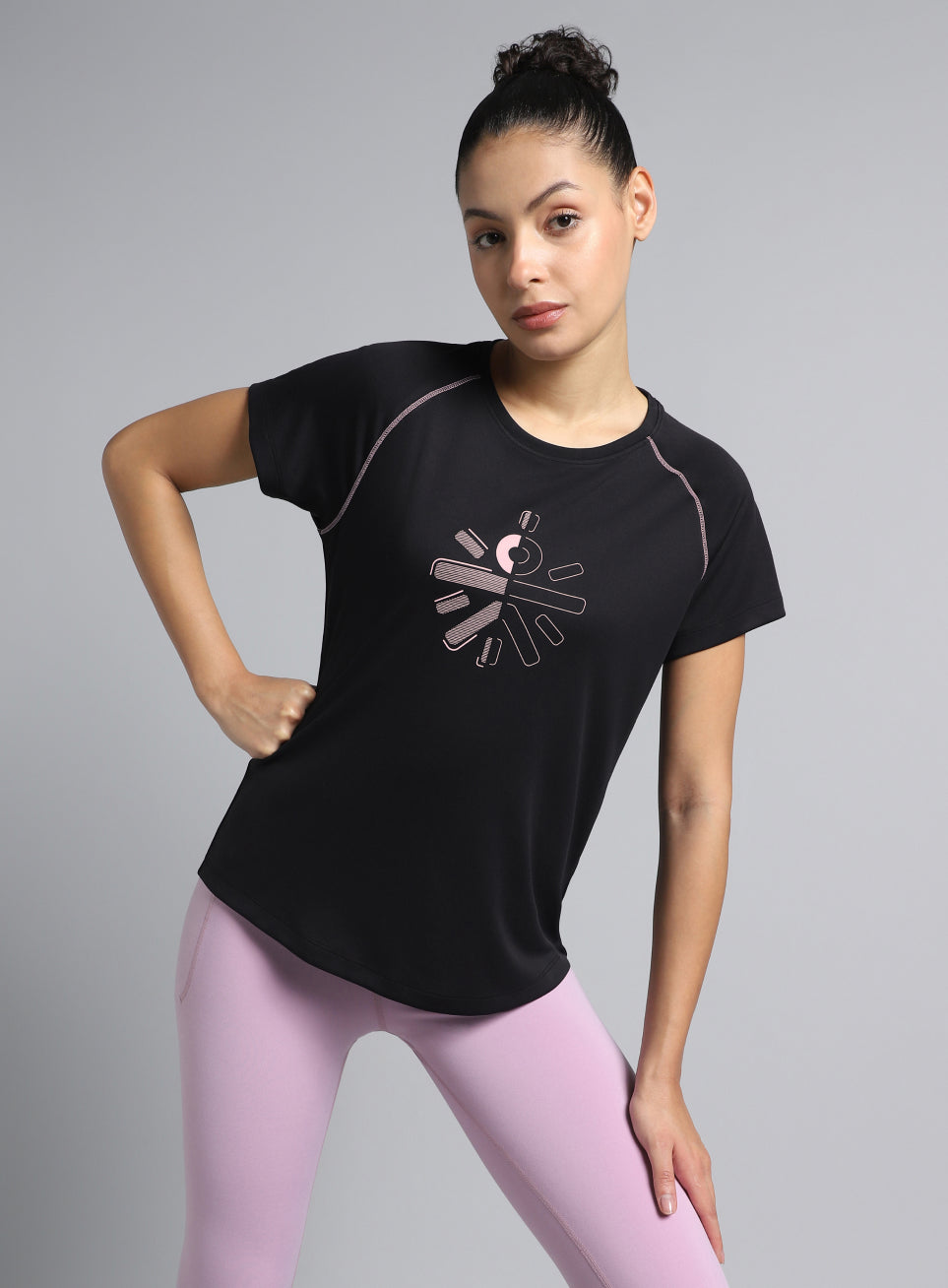 Women's Black Cult Branded Recycled Poly Performance T-shirt