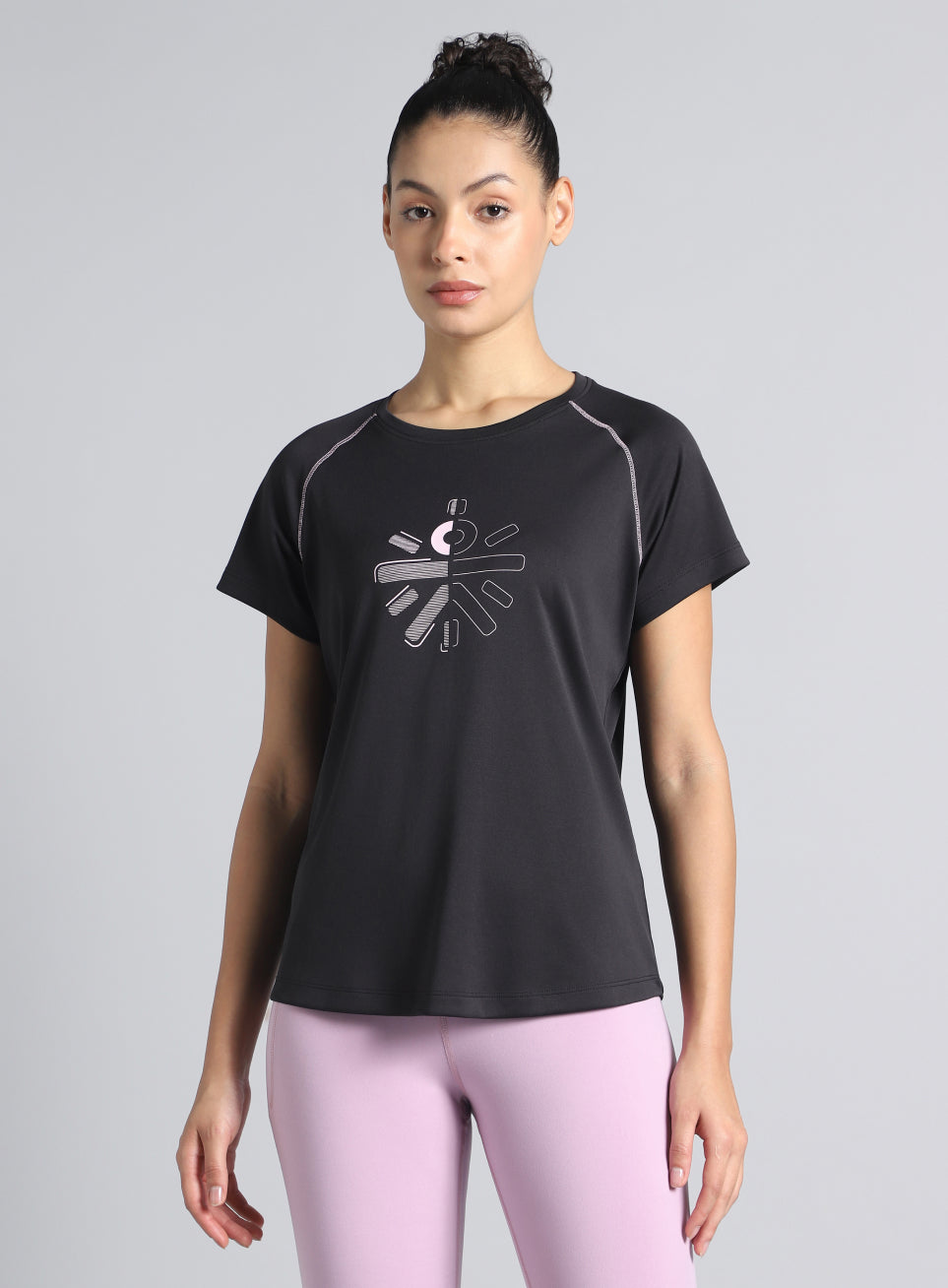 Women's Black Cult Branded Recycled Poly Performance T-shirt