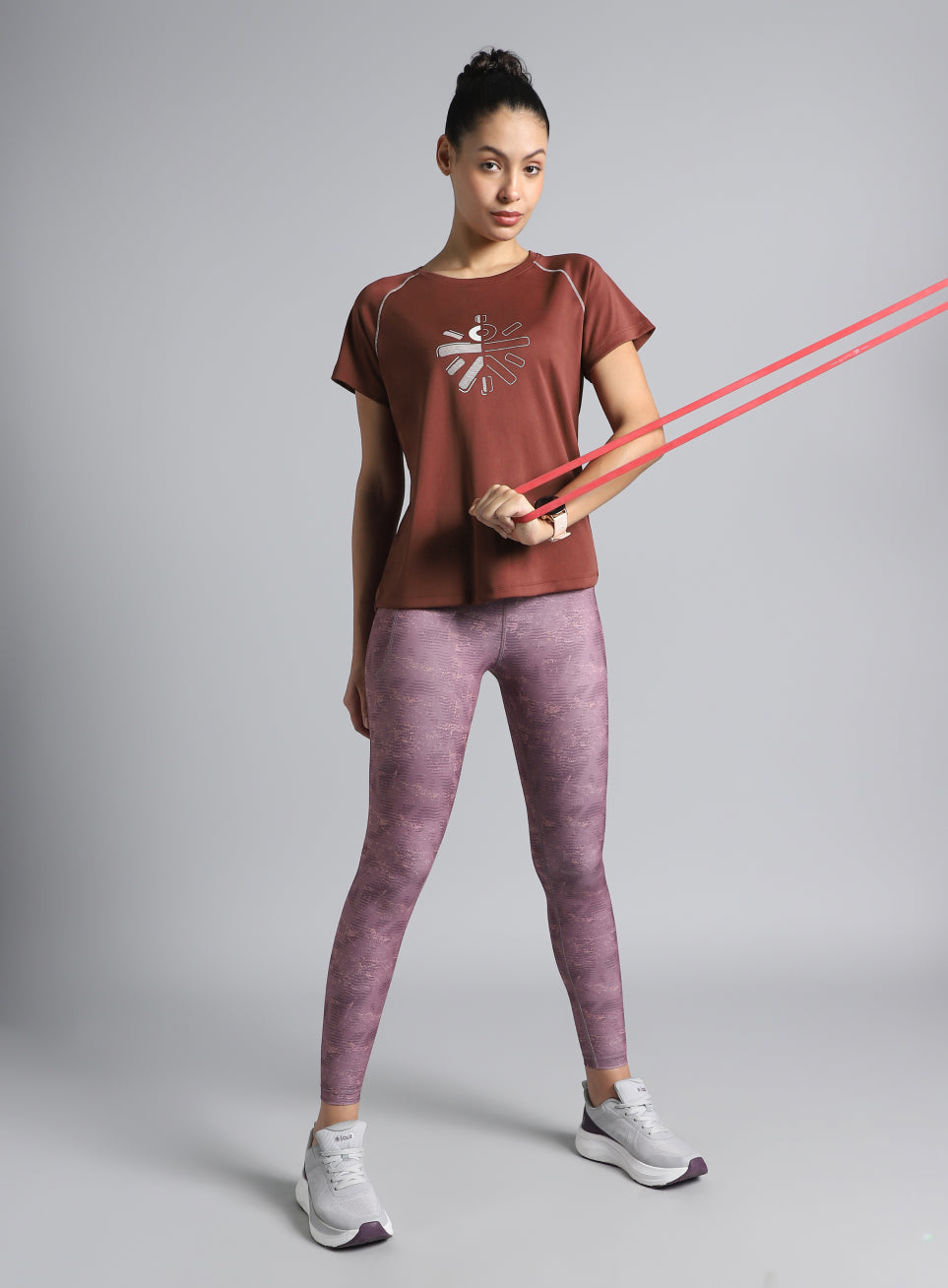 Women's Brown Cult Branded Recycled Poly Performance T-shirt