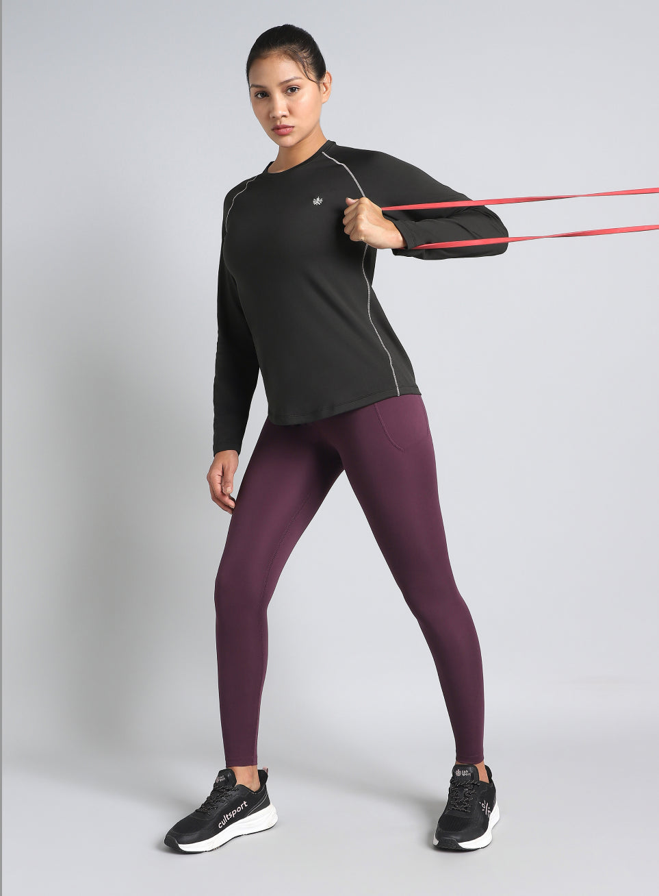 Women's Black Build Up Performance Recycled Poly T-shirt