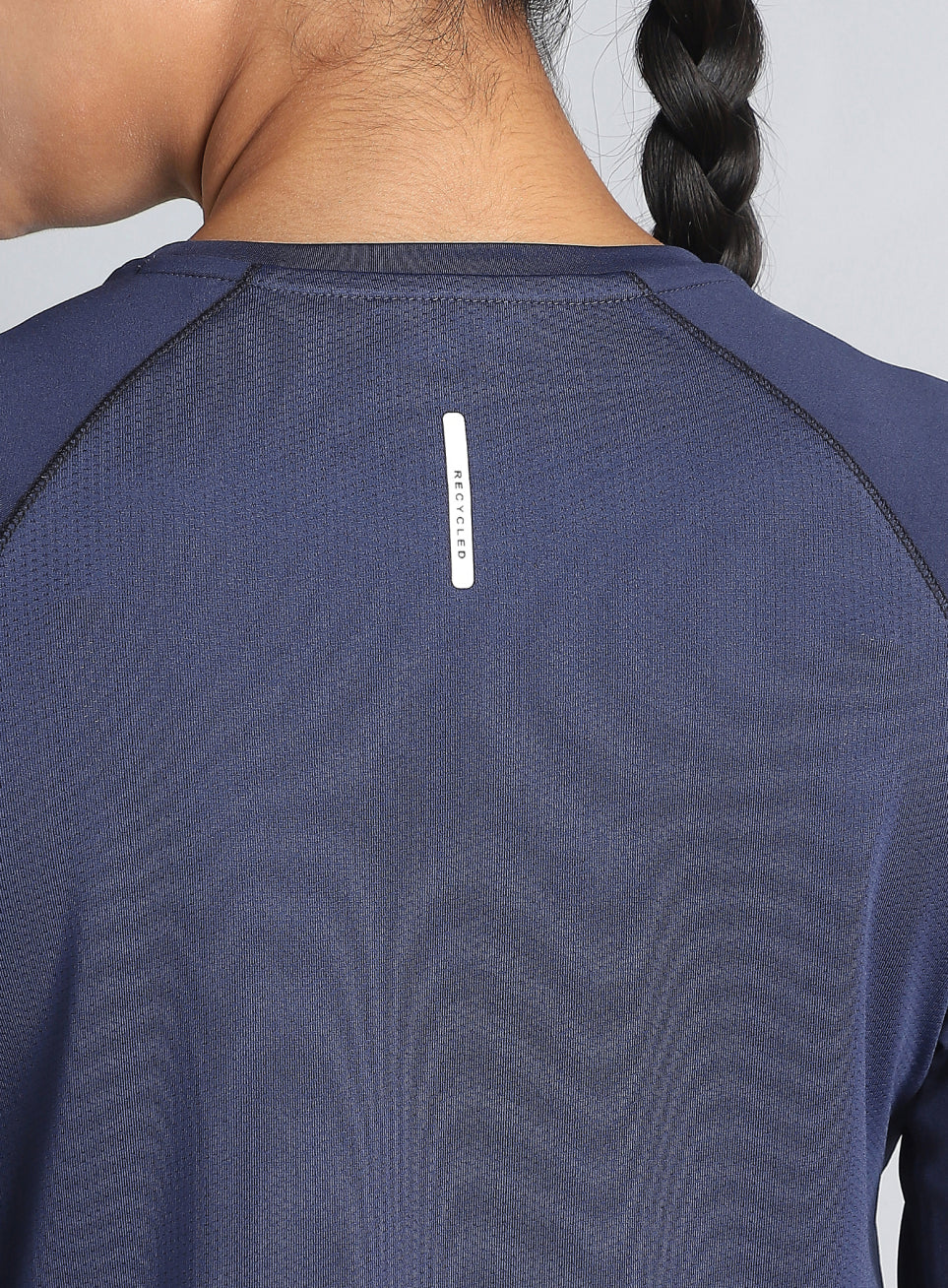 Women's Navy Build Up Performance Recycled Poly T-shirt