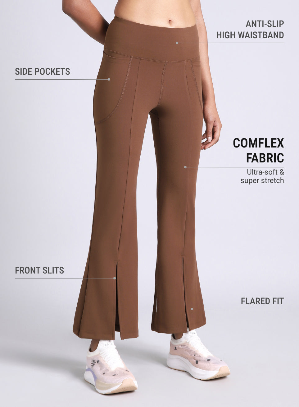 Women's Brown All Format Training COMFlex Flare Pants