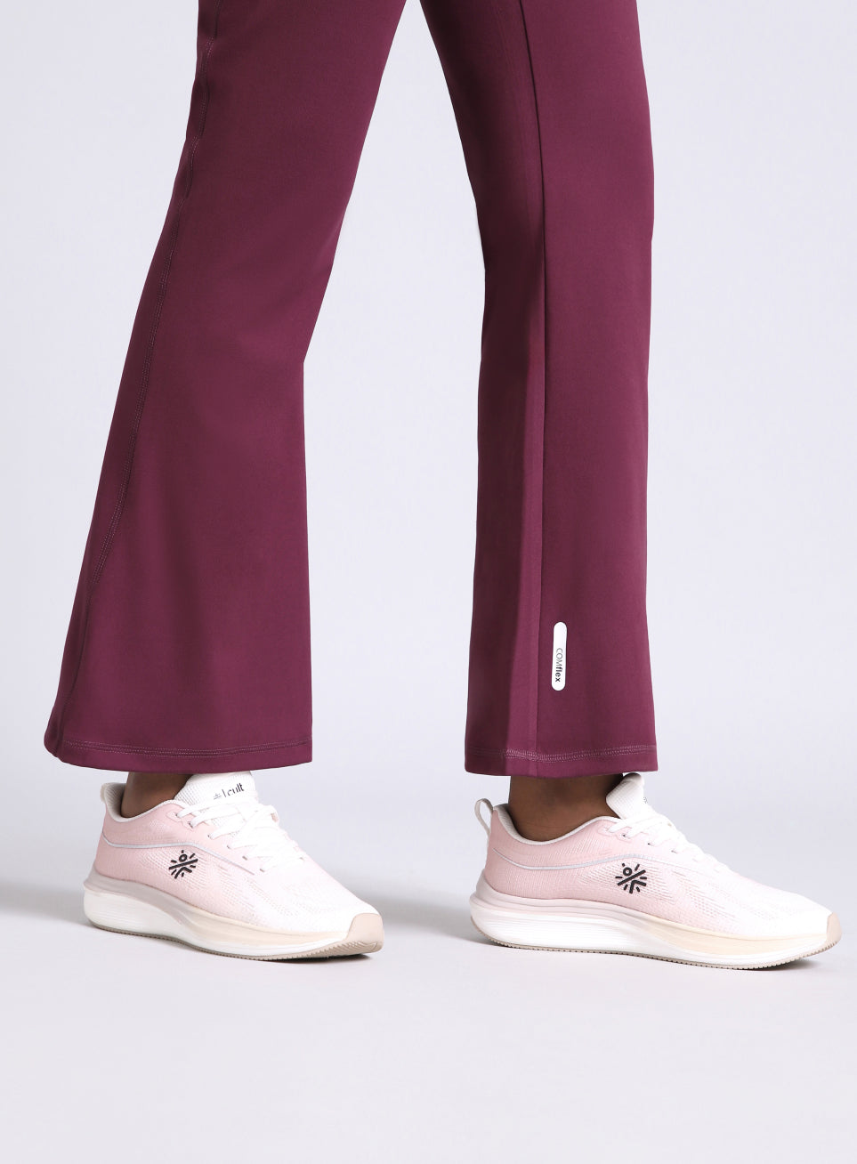 Women's Maroon Pilates COMFlex Flare Pants