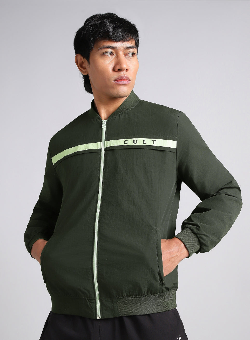 Men's Forest Green Bomber Jacket