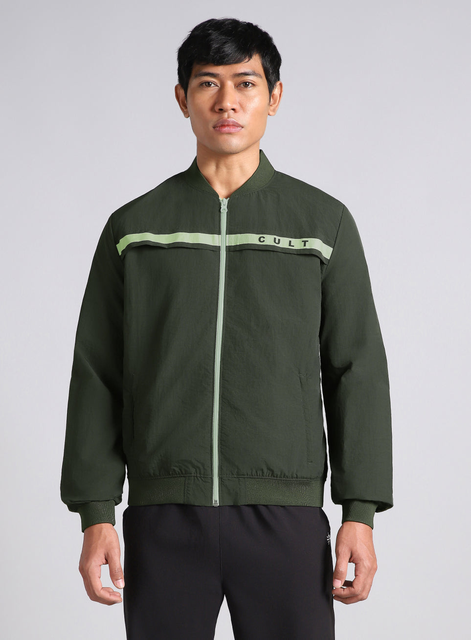 Men's Forest Green Bomber Jacket