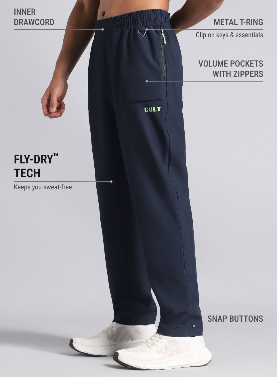Men's Navy City Commuter Trackpants