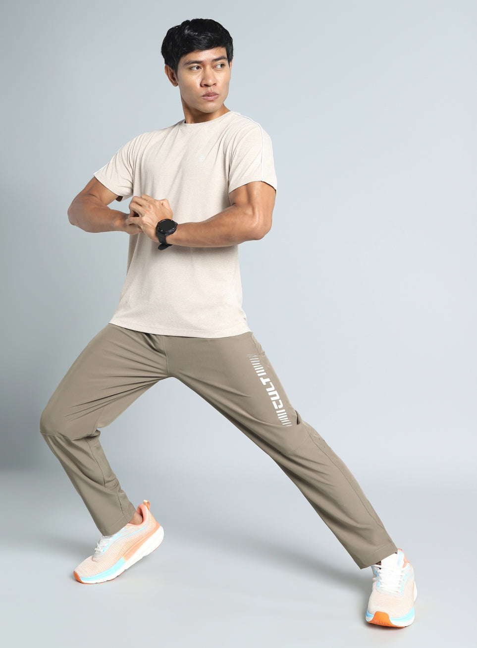 Men's Khaki Train All Format Training Trackpant