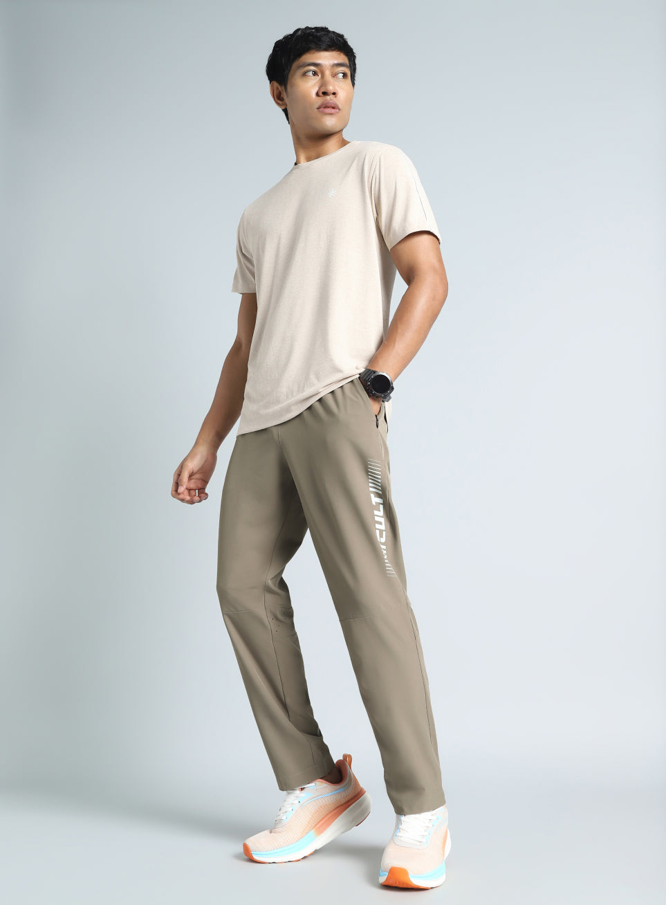 Men's Khaki Train All Format Training Trackpant