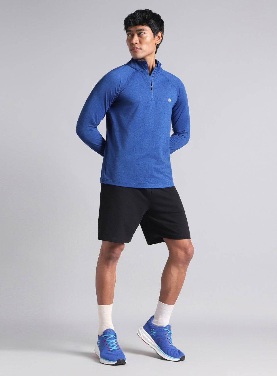 Men's Blue Training Sculpted All Weather Jacket