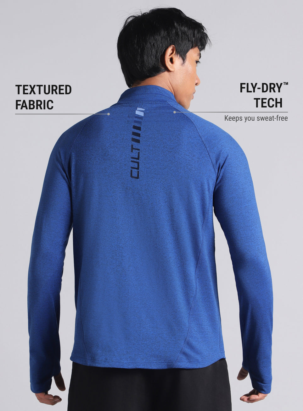 Men's Blue Training Sculpted All Weather Jacket