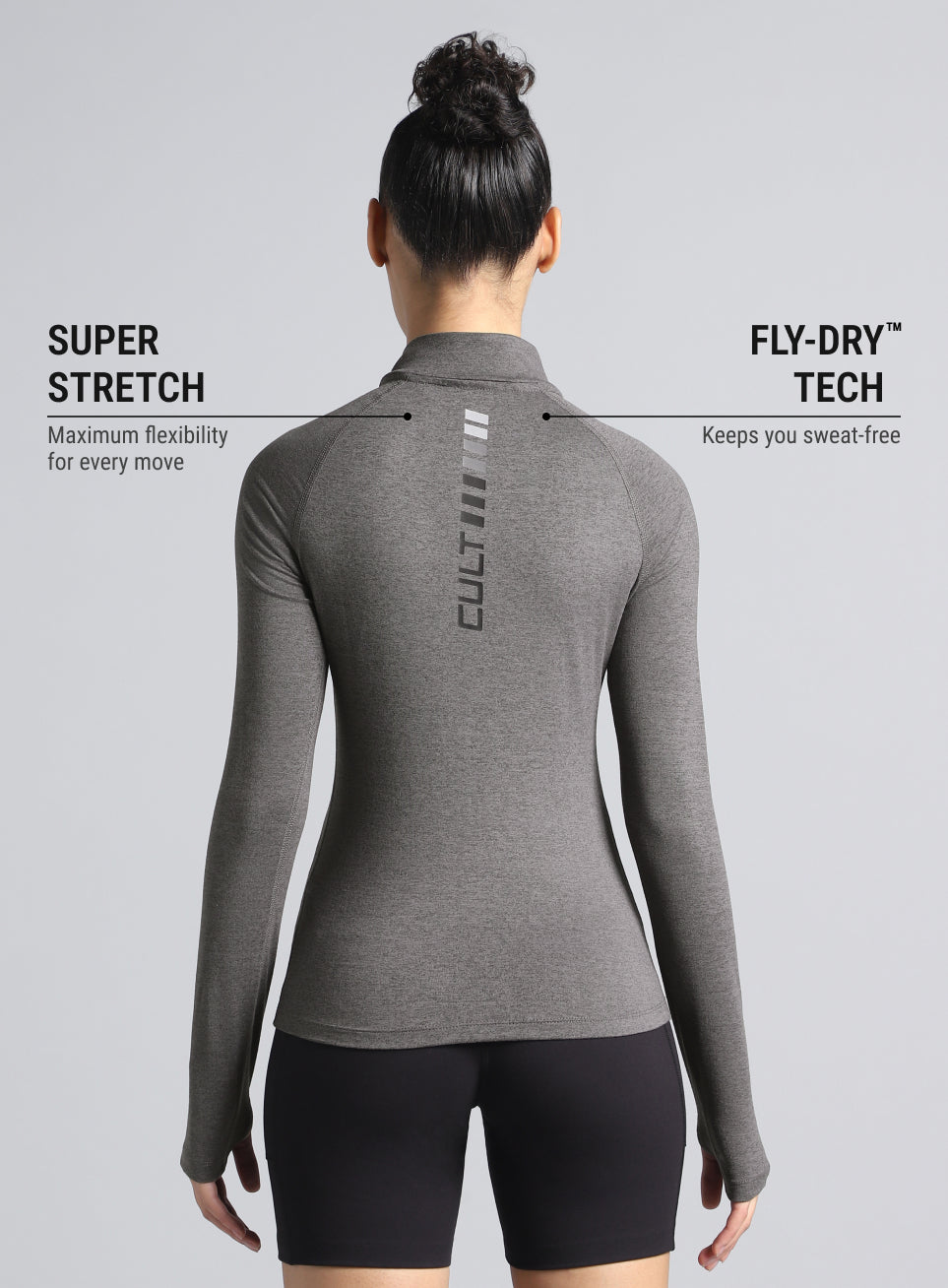 Women's Black Half Zip All Weather Performance Jacket