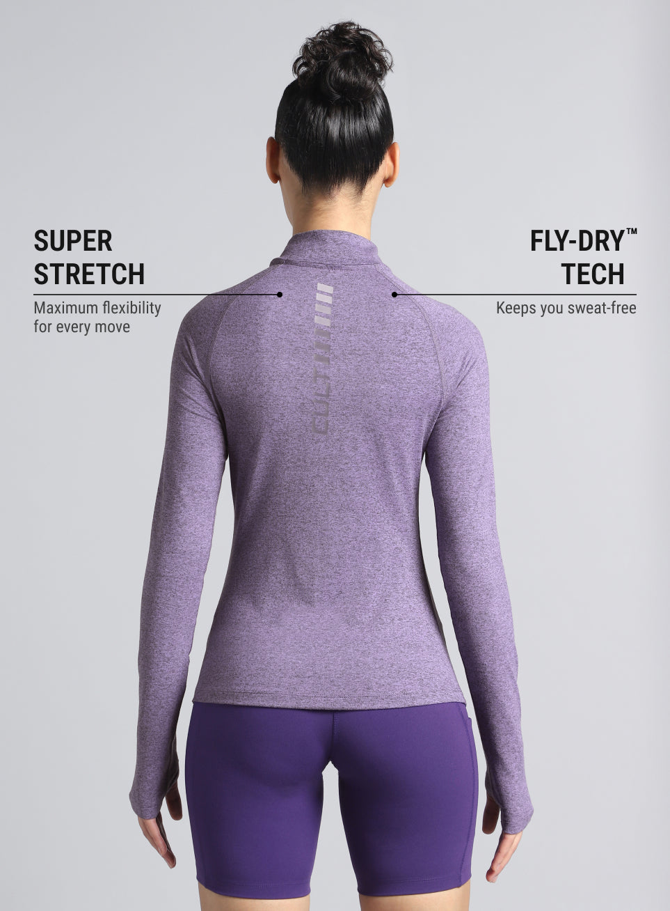 Women's Purple Half Zip All Weather Performance Jacket