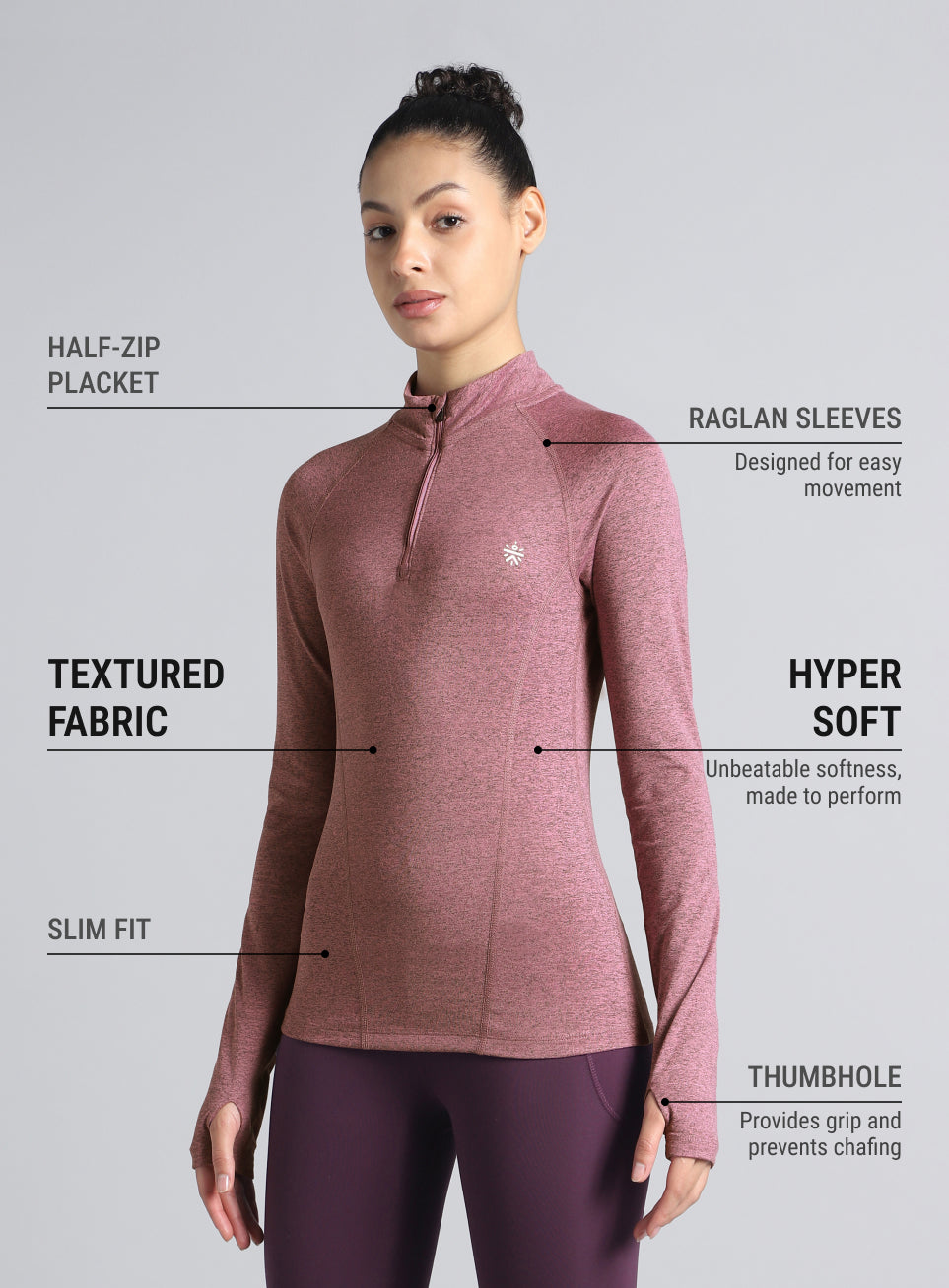 Women's Pink Half Zip All Weather Performance Jacket