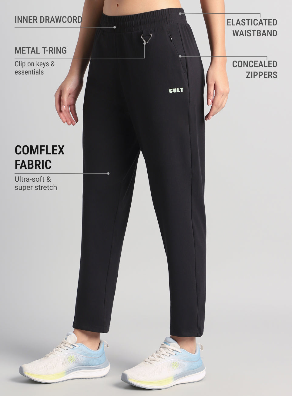Women's Black All Day Travel Pants