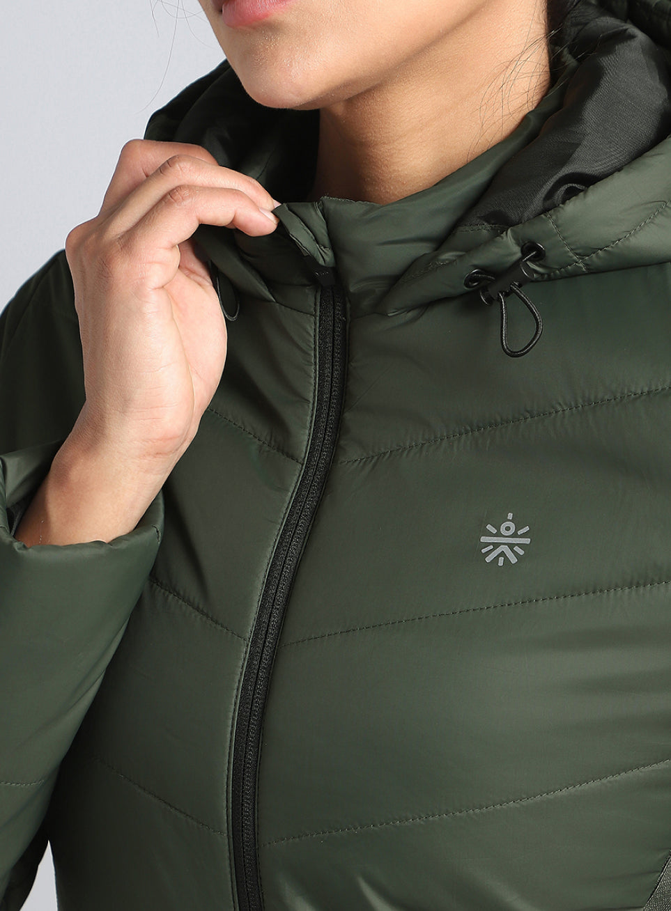 Women's Olive Puffer Jacket