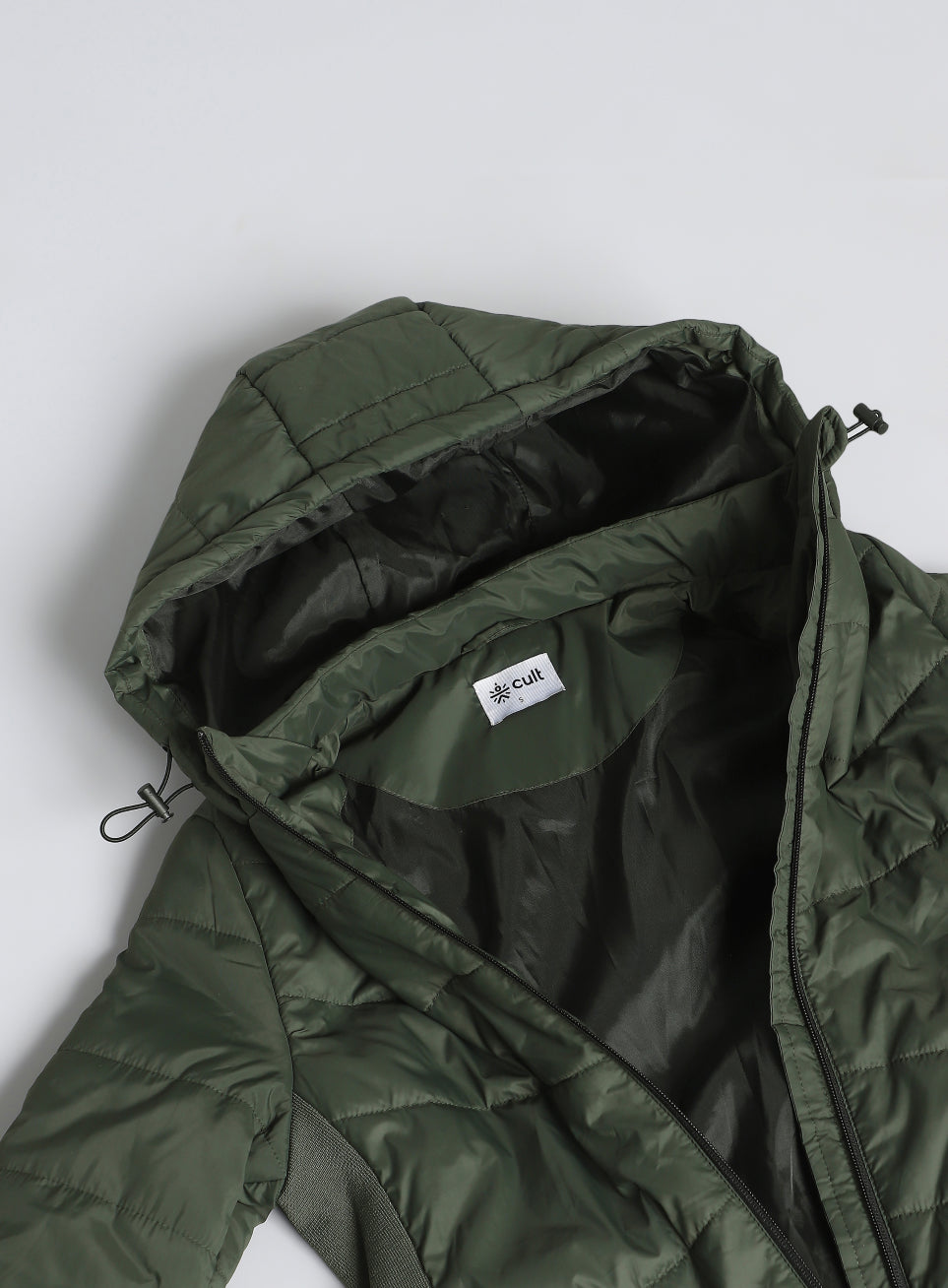 Women's Olive Puffer Jacket