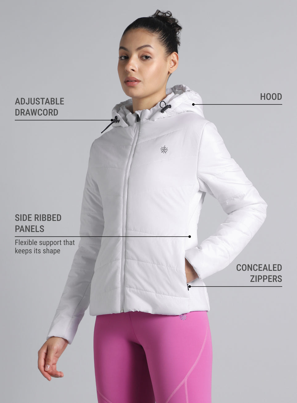 Women's White Puffer Jacket