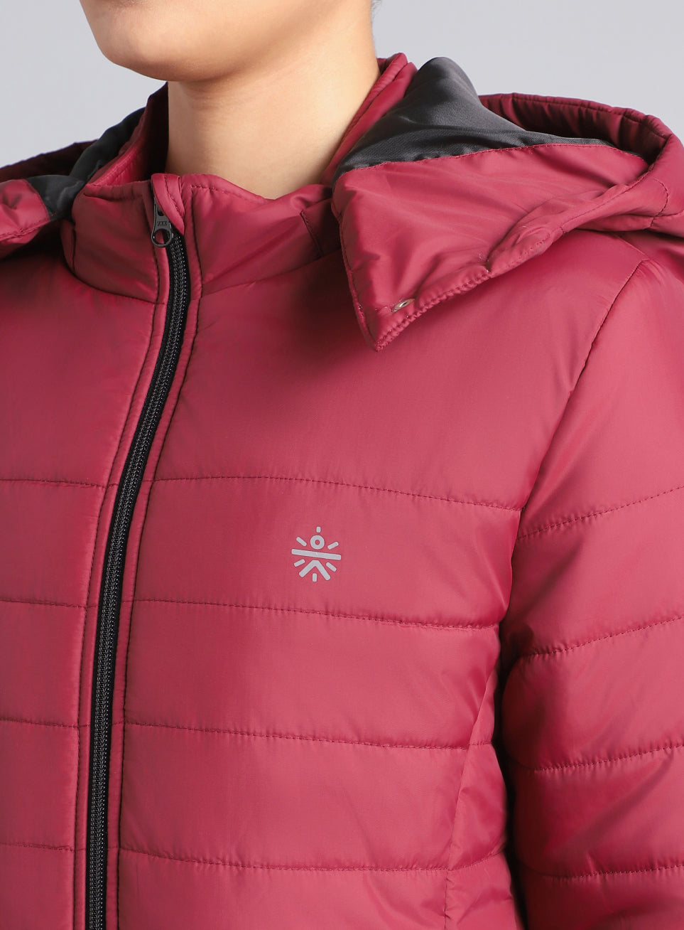 Women's Maroon Puffer Jacket