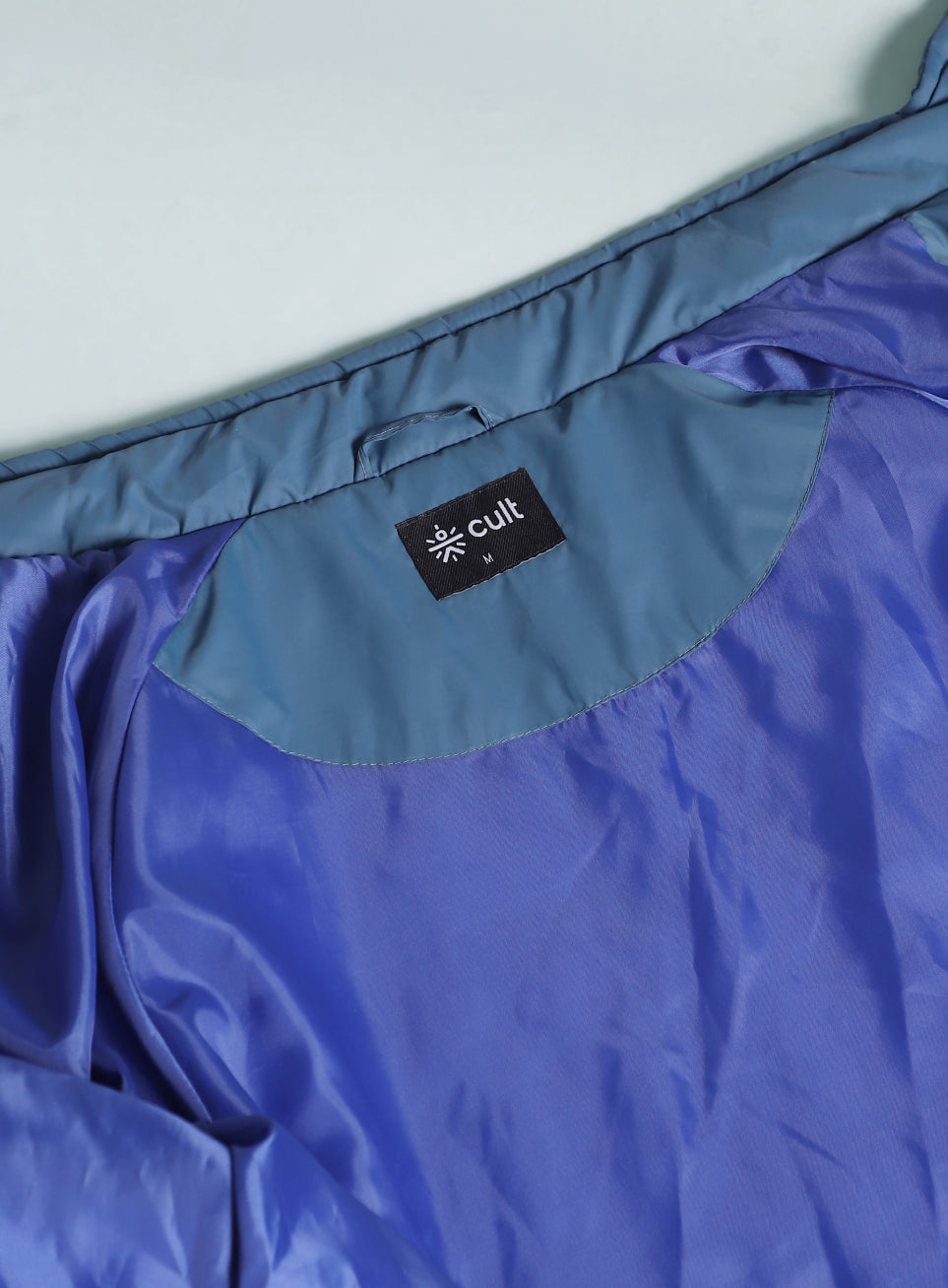 Men's Blue Colorblock Puffer Jacket