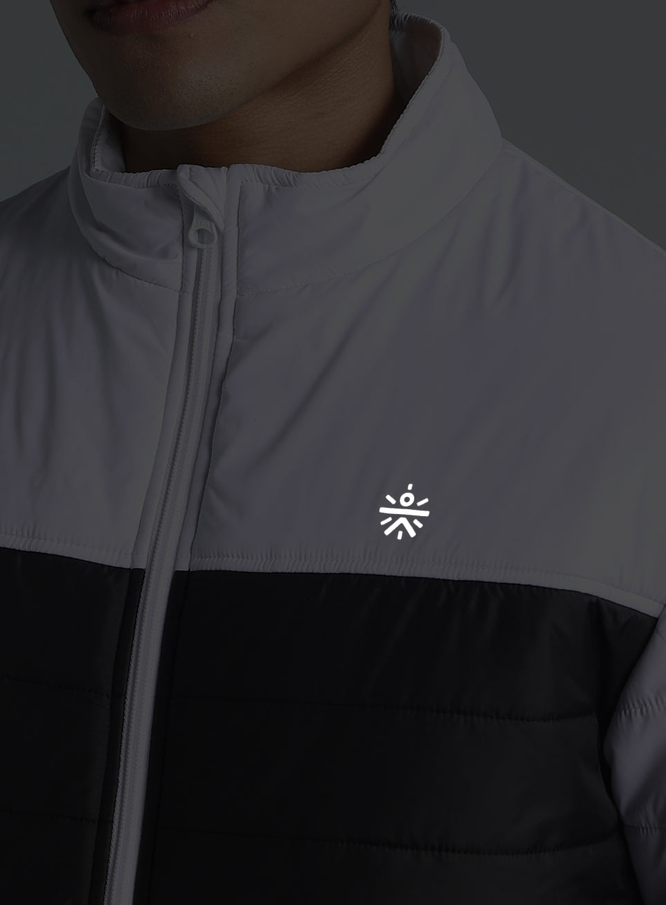 Men's Black Colorblock Puffer Jacket