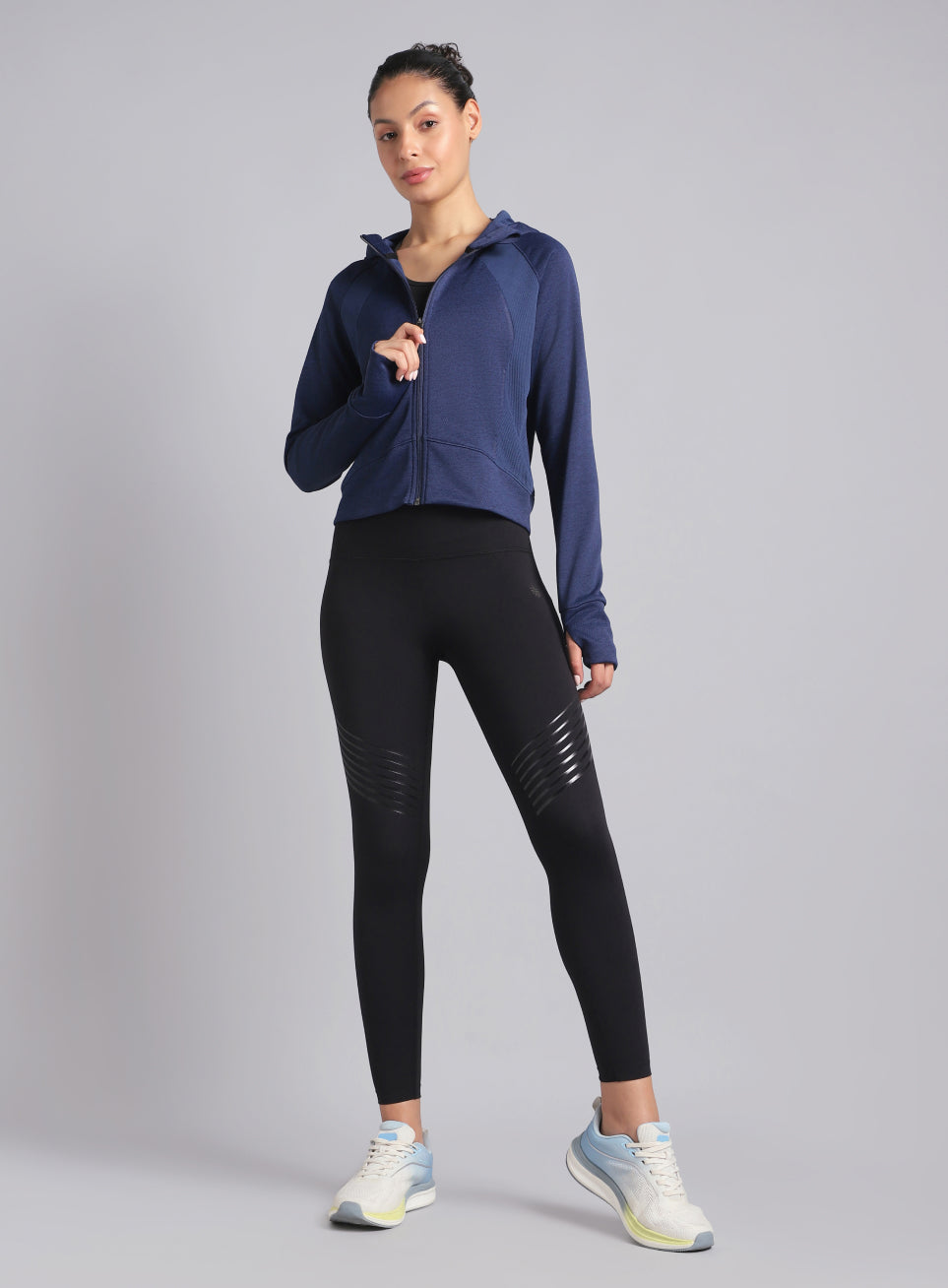 Women's Blue Work it Out Training Cropped Jacket