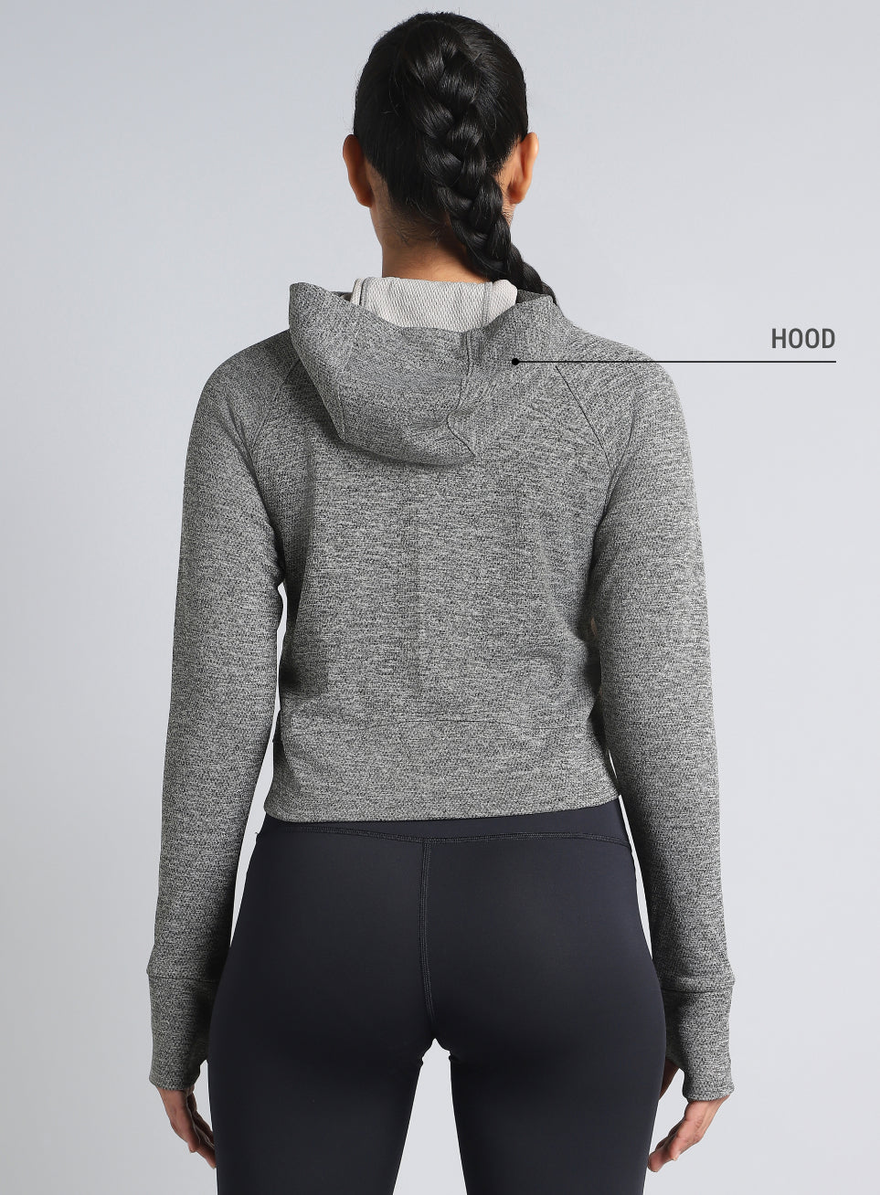 Women's Dark Grey Work It Out Training Cropped Jacket