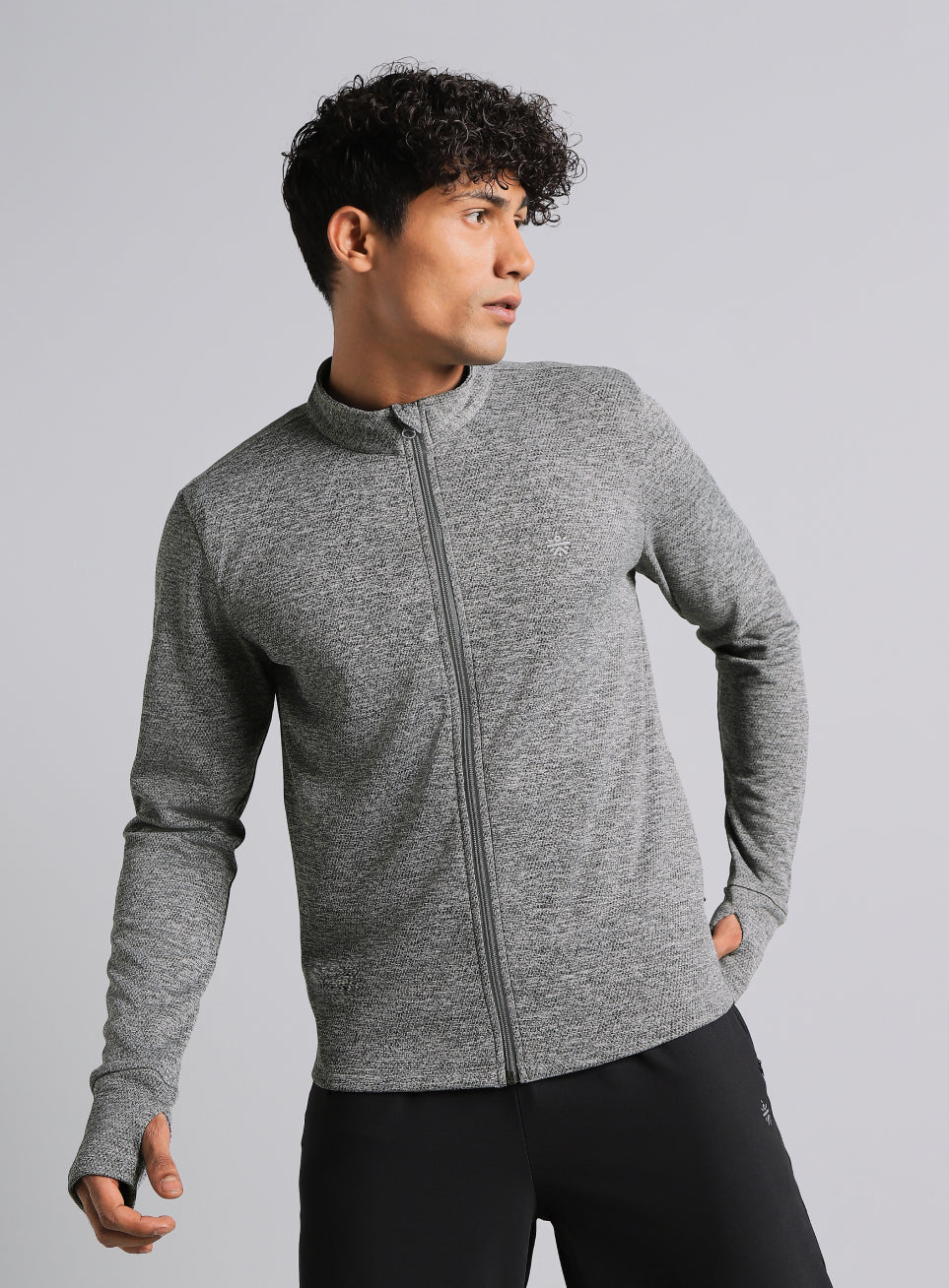 Men's Dark Grey Run Elevate All Weather Jacket
