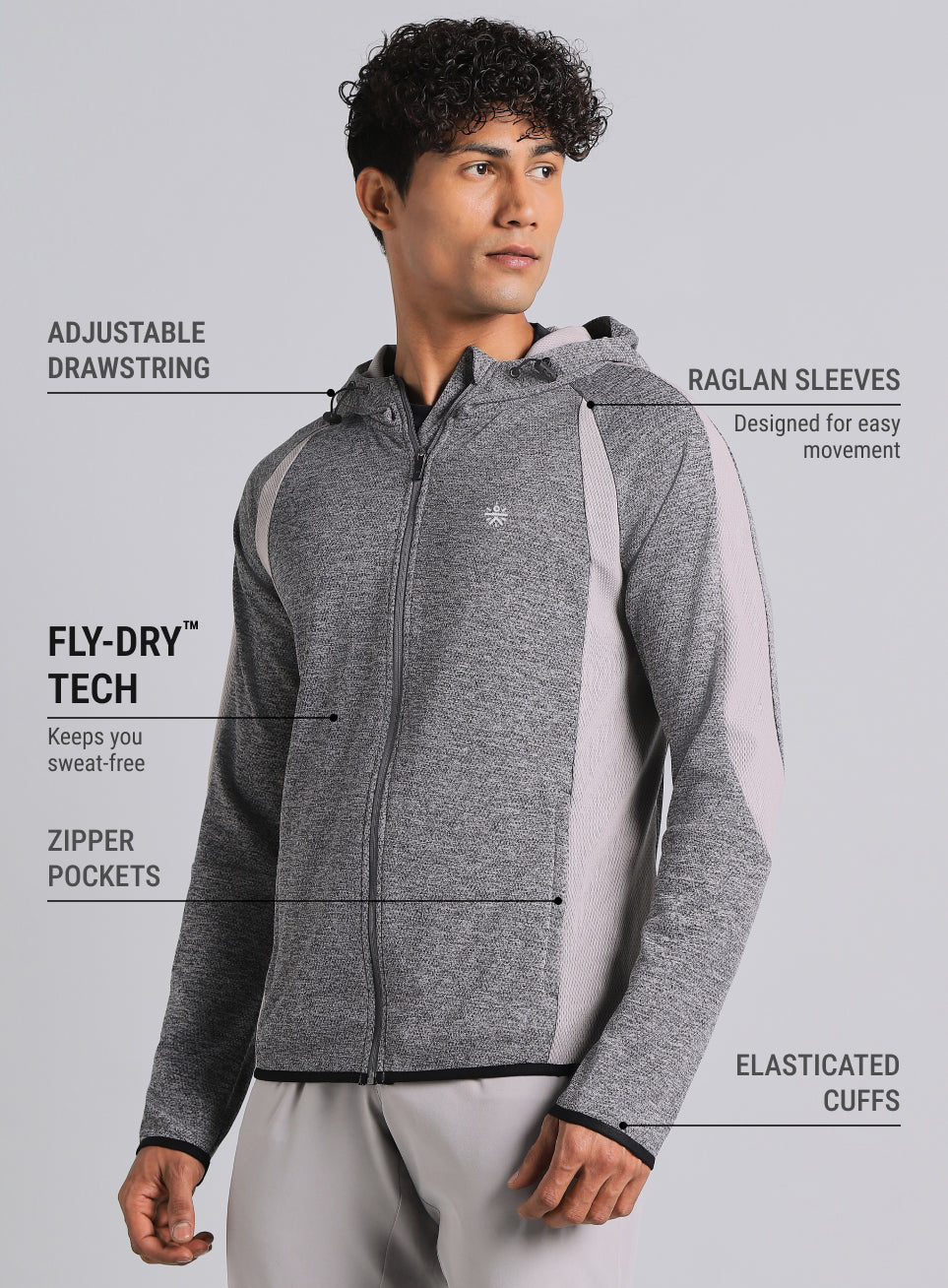 Men's Dark Grey HIIT Training Jacket